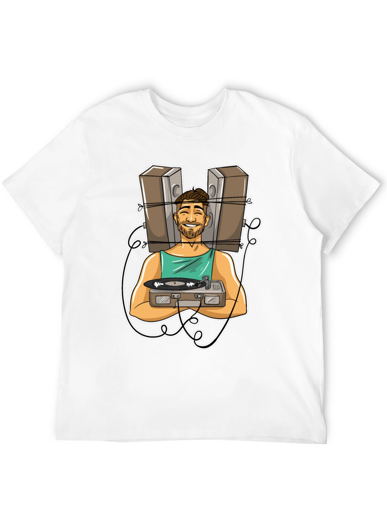 DJ Graphic Tee - Musician Cartoon Design
