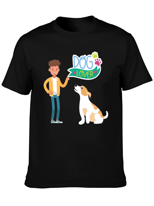 Dog Lover Graphic Tee - Mens Black T-Shirt