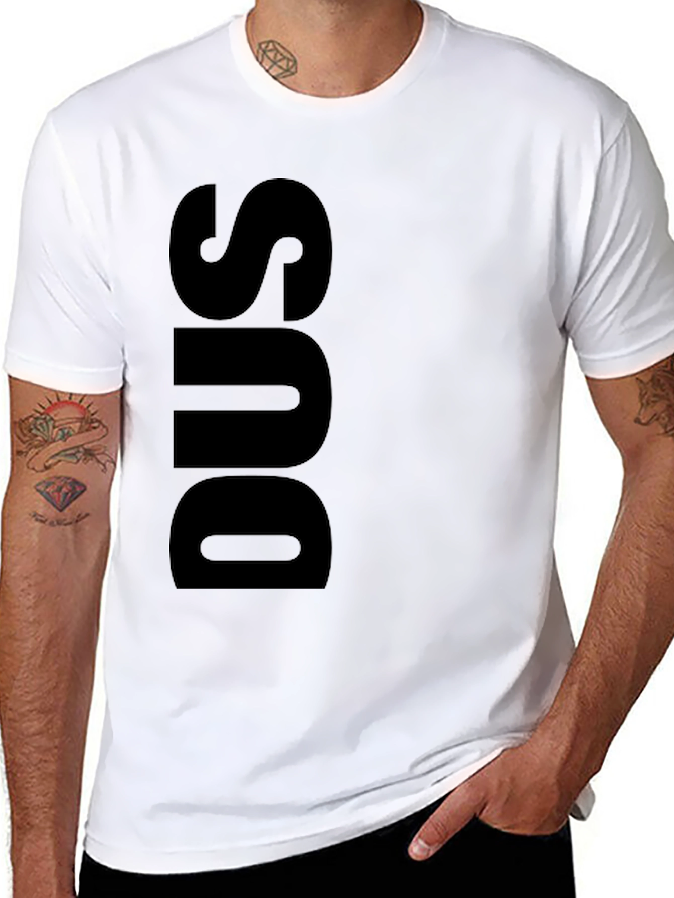 Black DUS Graphic Tee - Modern Casual Style
