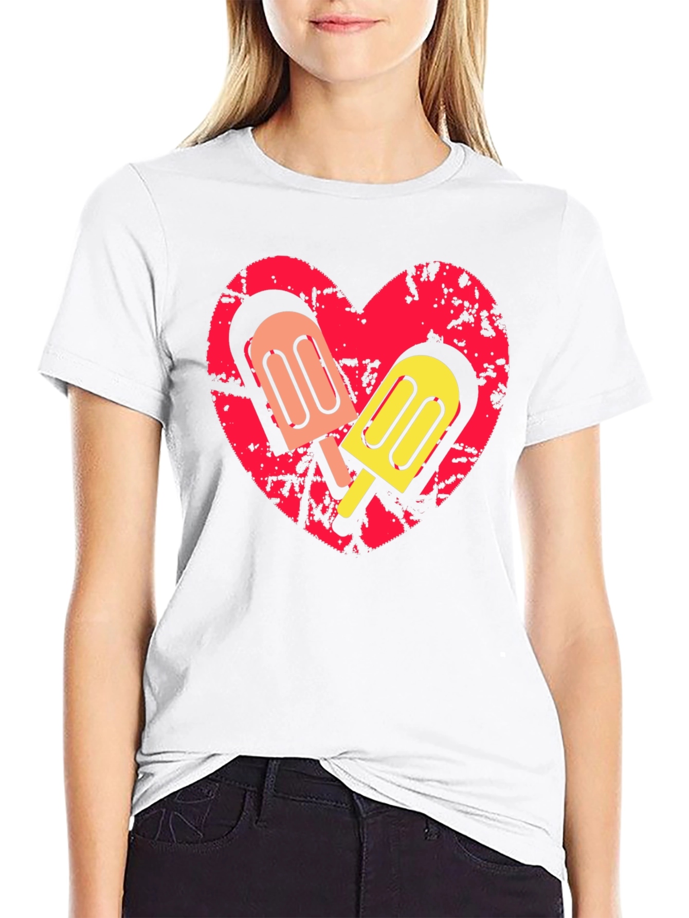 Heart Popsicle T-Shirt - Sweet Summer Style