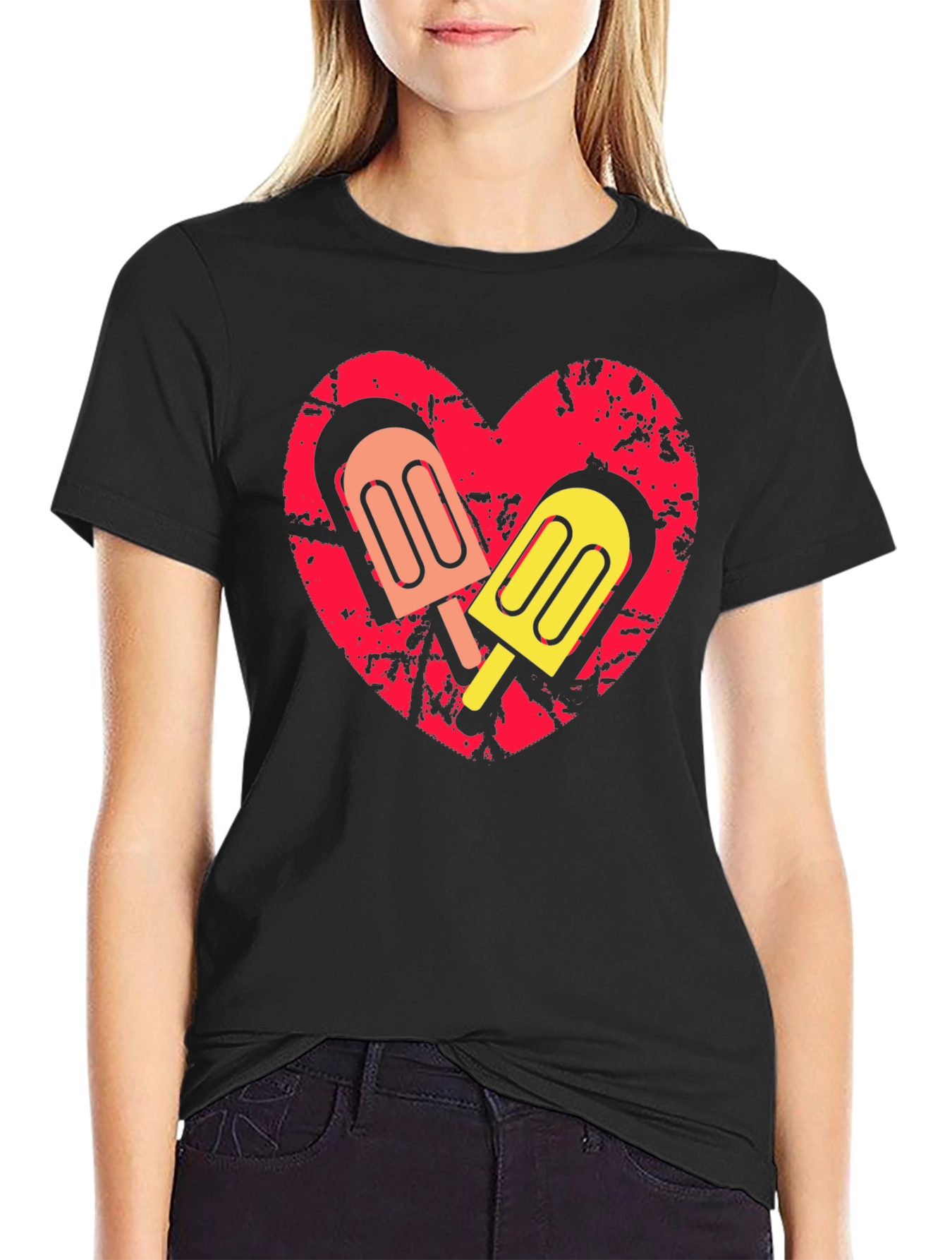 Heart Popsicle T-Shirt - Sweet Summer Style