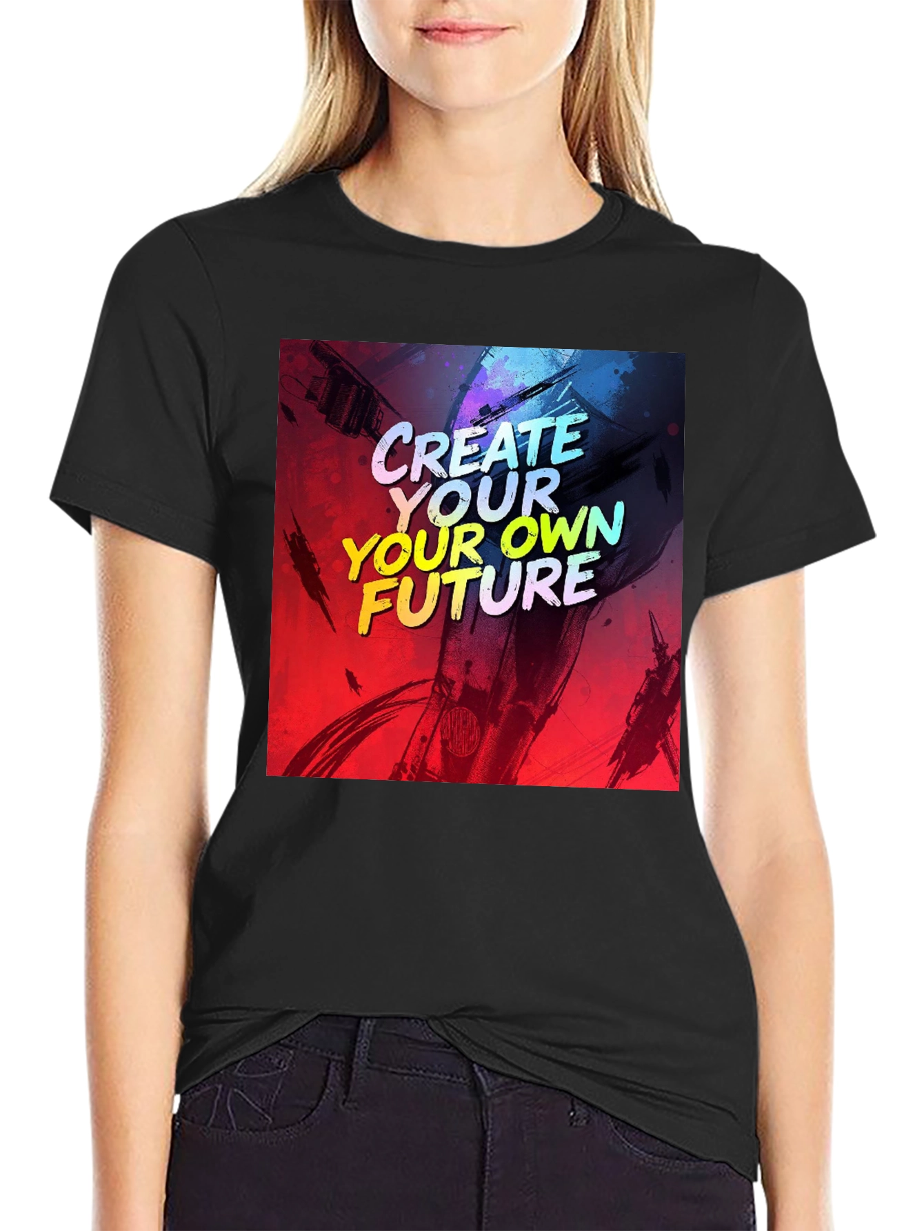 Create Your Own Future Graphic Tee - Black