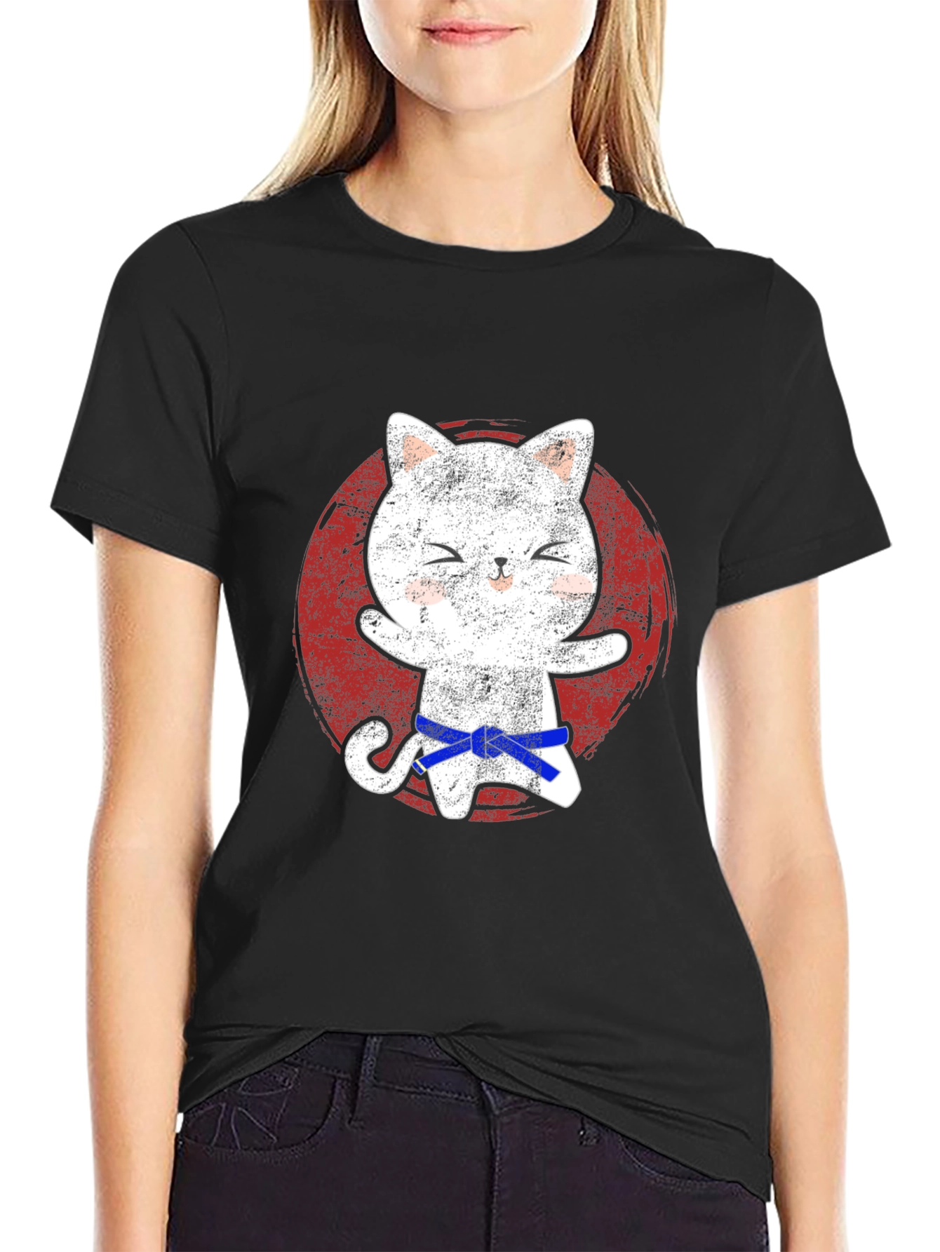 Karate Cat T-Shirt - Funny Martial Arts Kitten Tee