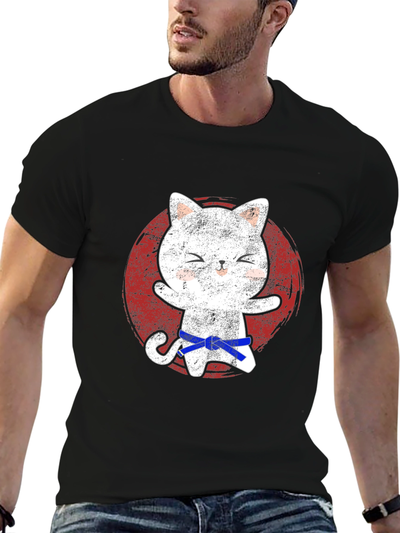 Karate Cat T-Shirt - Funny Martial Arts Kitten Tee