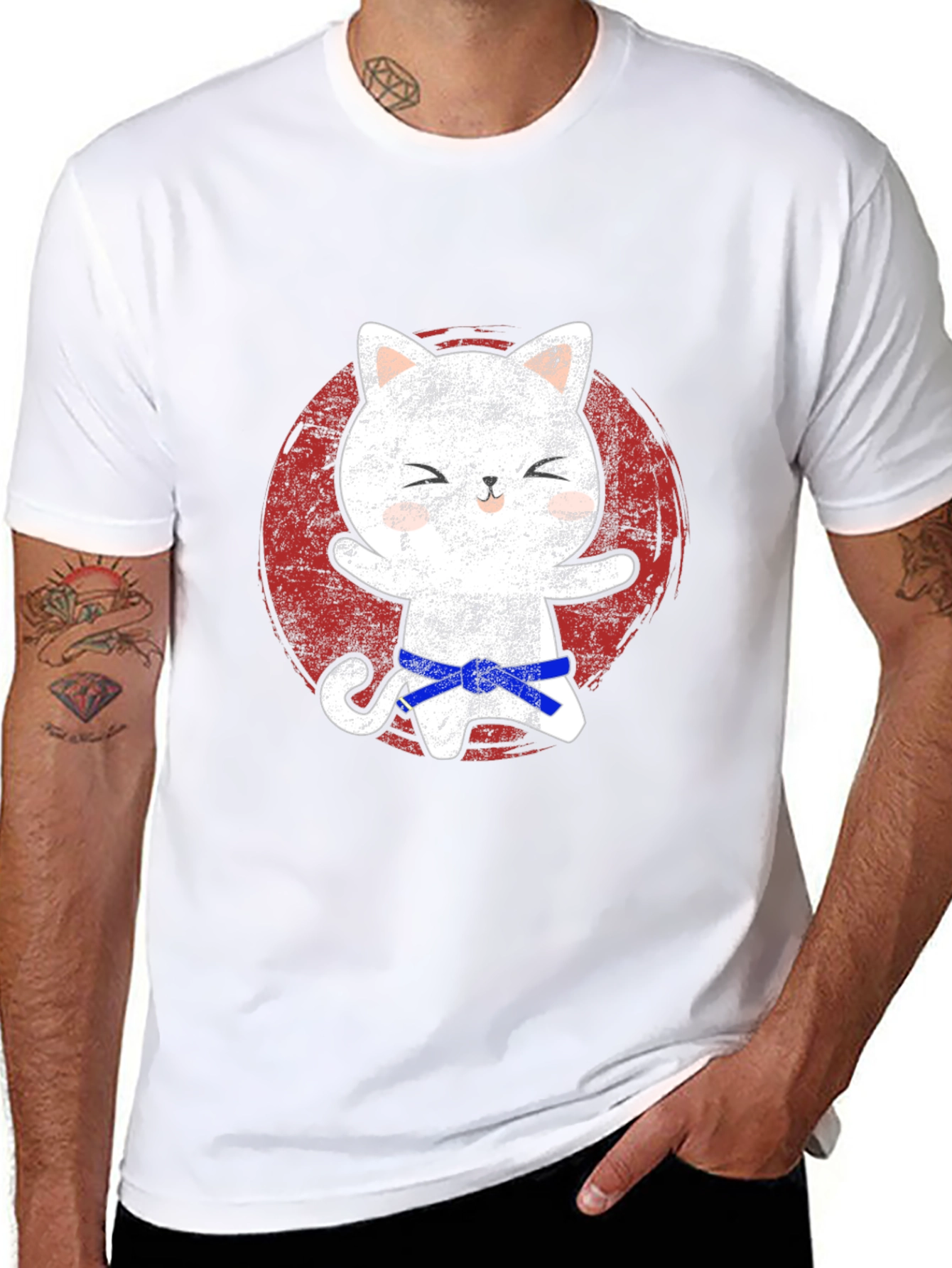 Karate Cat T-Shirt - Funny Martial Arts Kitten Tee