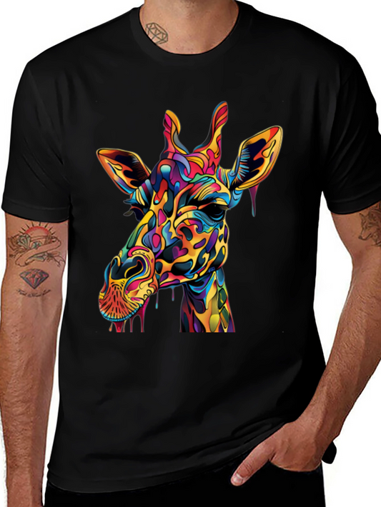 Colorful Giraffe Graphic Tee