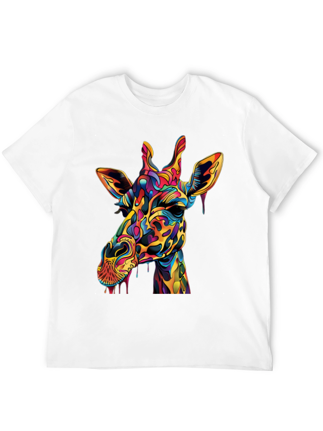 Colorful Giraffe Graphic Tee