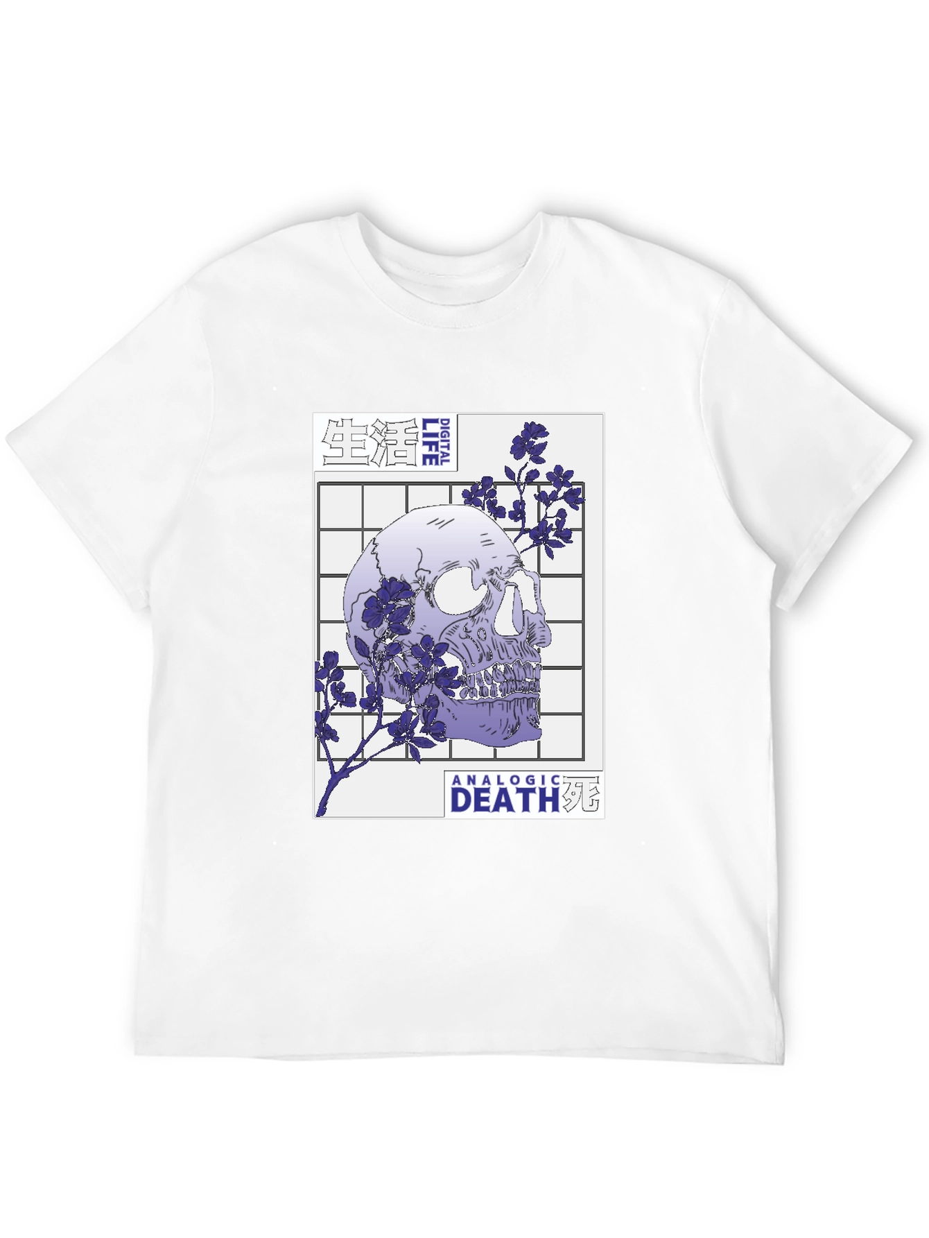Skull and Flowers Graphic T-Shirt
