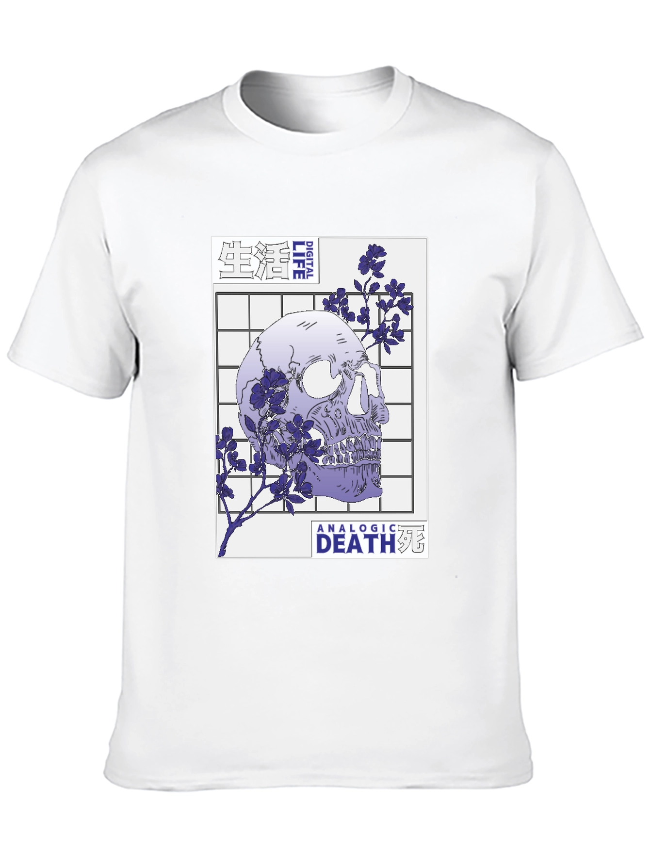 Skull and Flowers Graphic T-Shirt