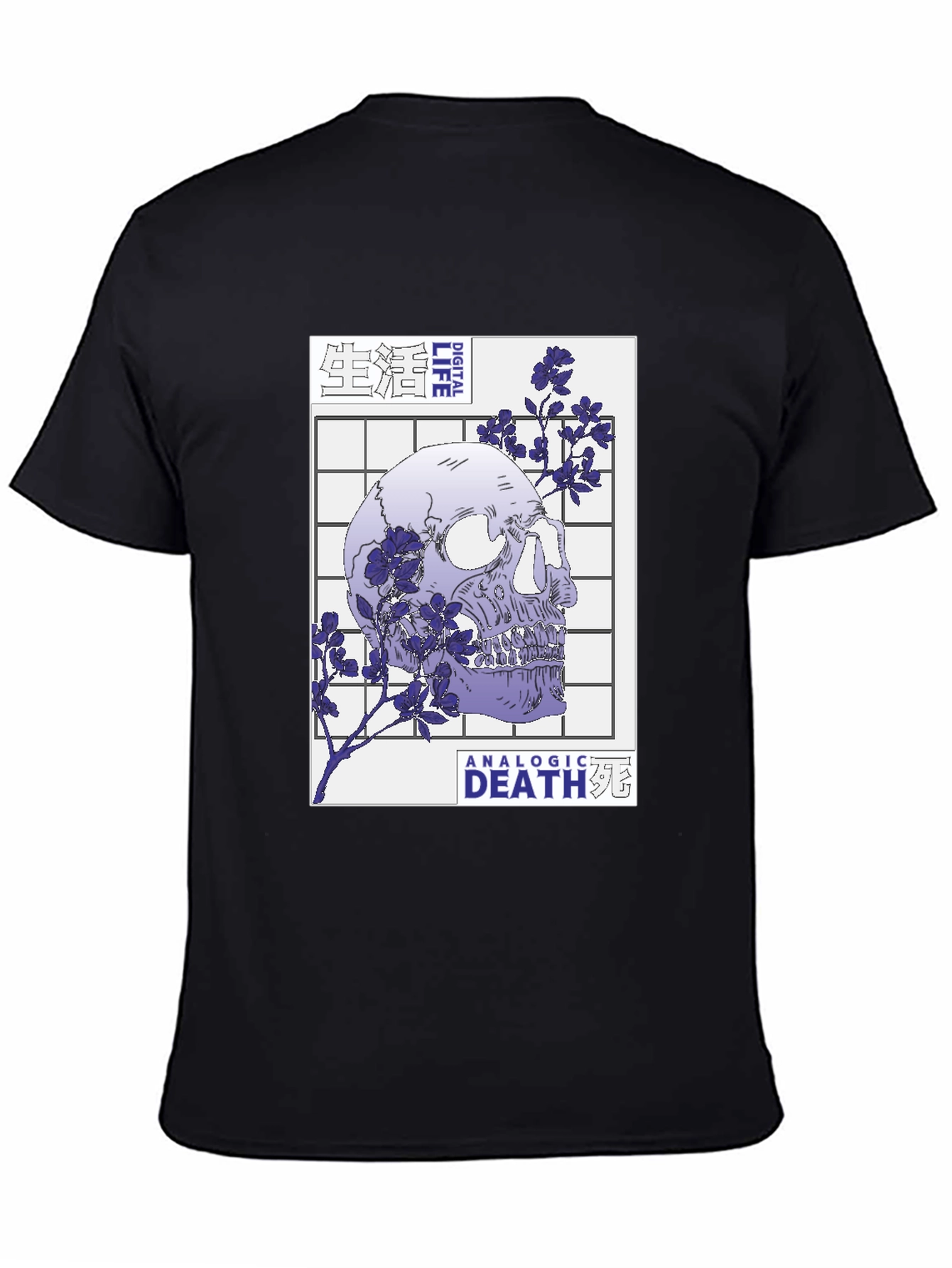 Skull and Flowers Graphic T-Shirt