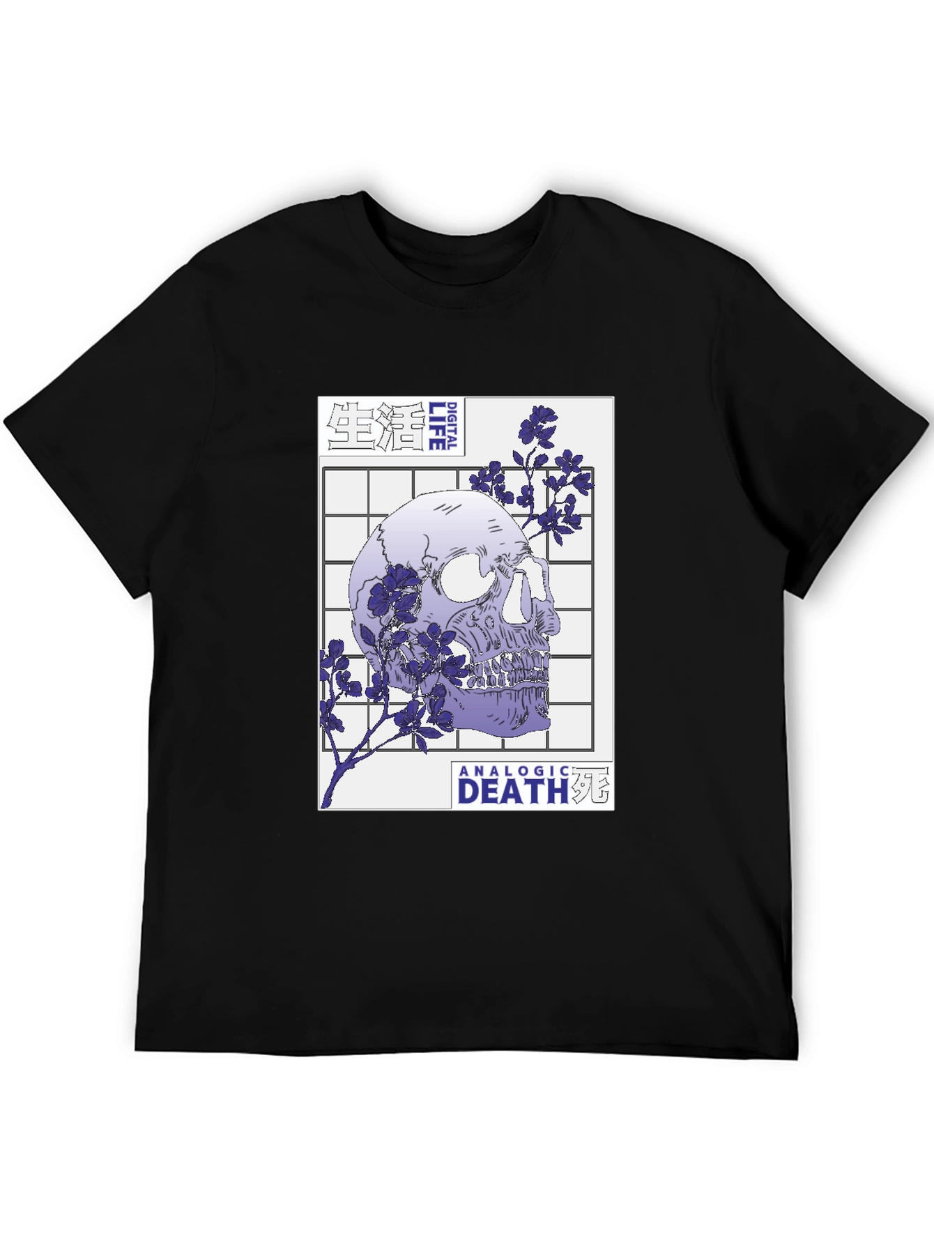 Skull and Flowers Graphic T-Shirt