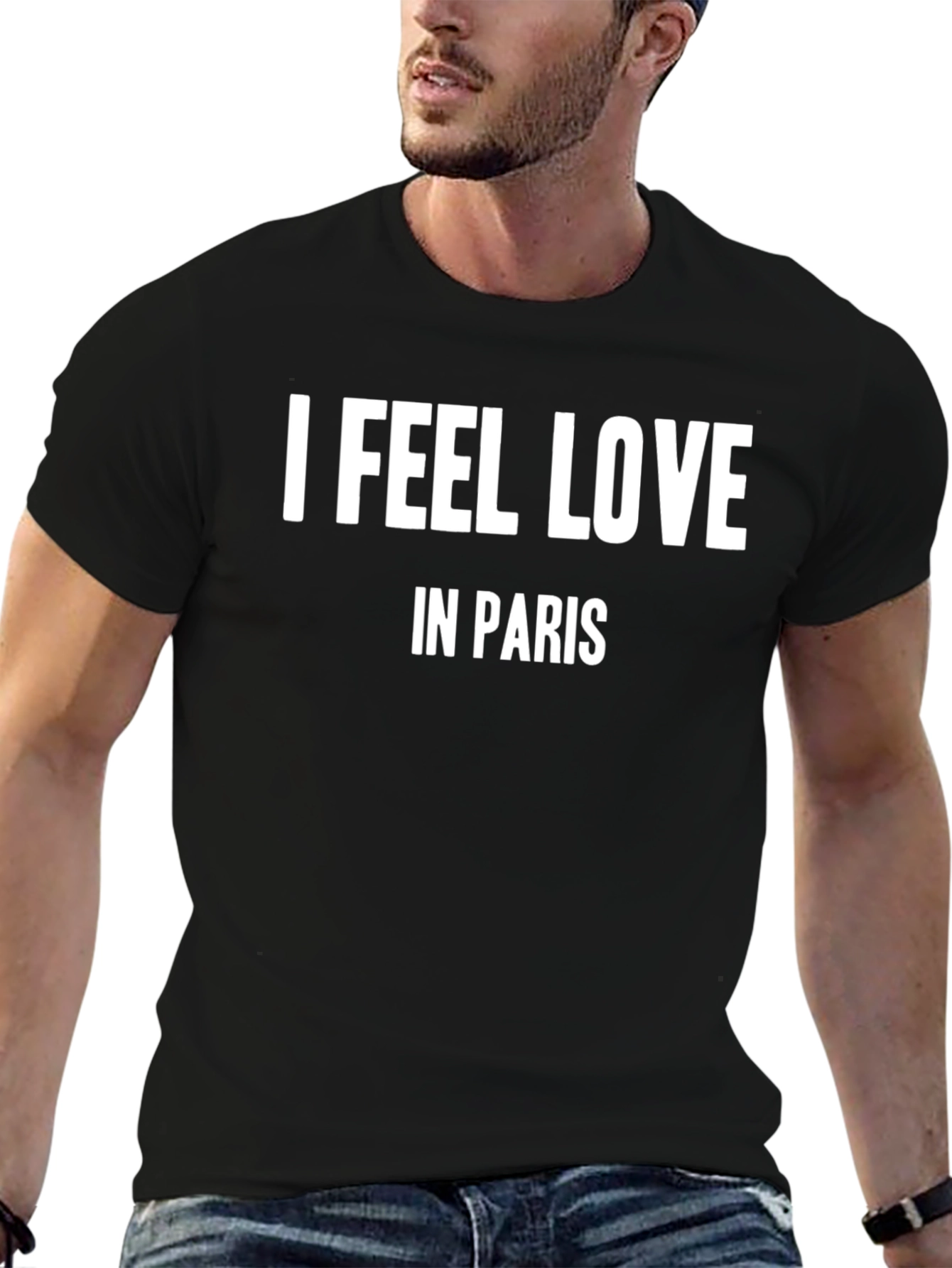 I Feel Love in Paris Black T-Shirt