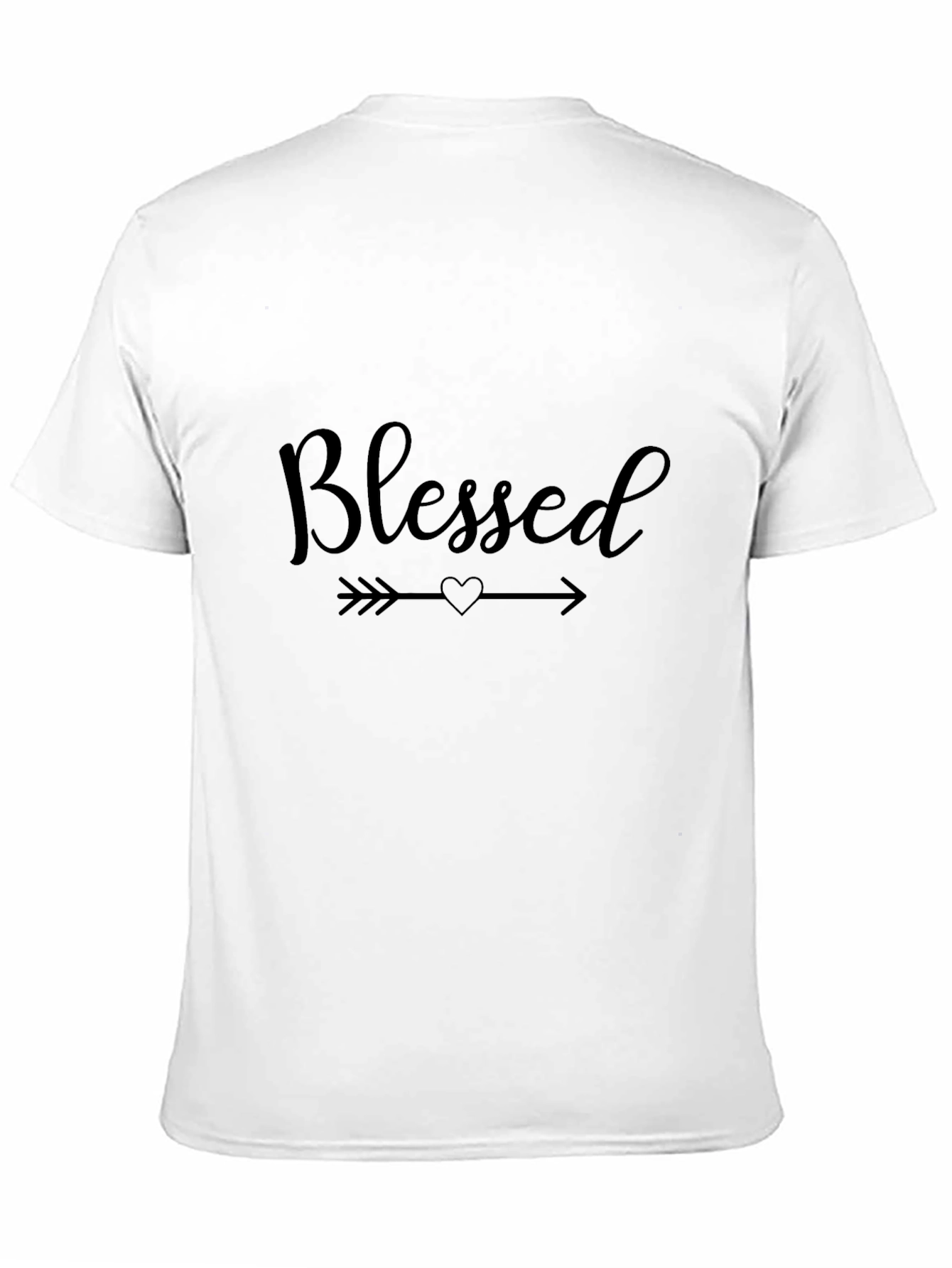 Blessed Arrow Heart Graphic Black T-Shirt
