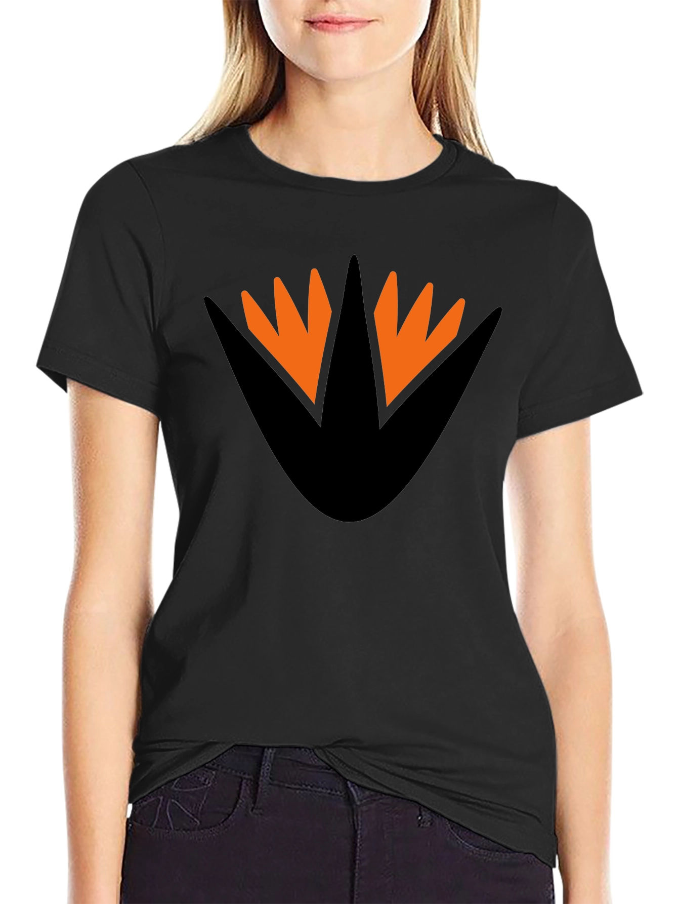 Orange & Black Claw Print T-Shirt