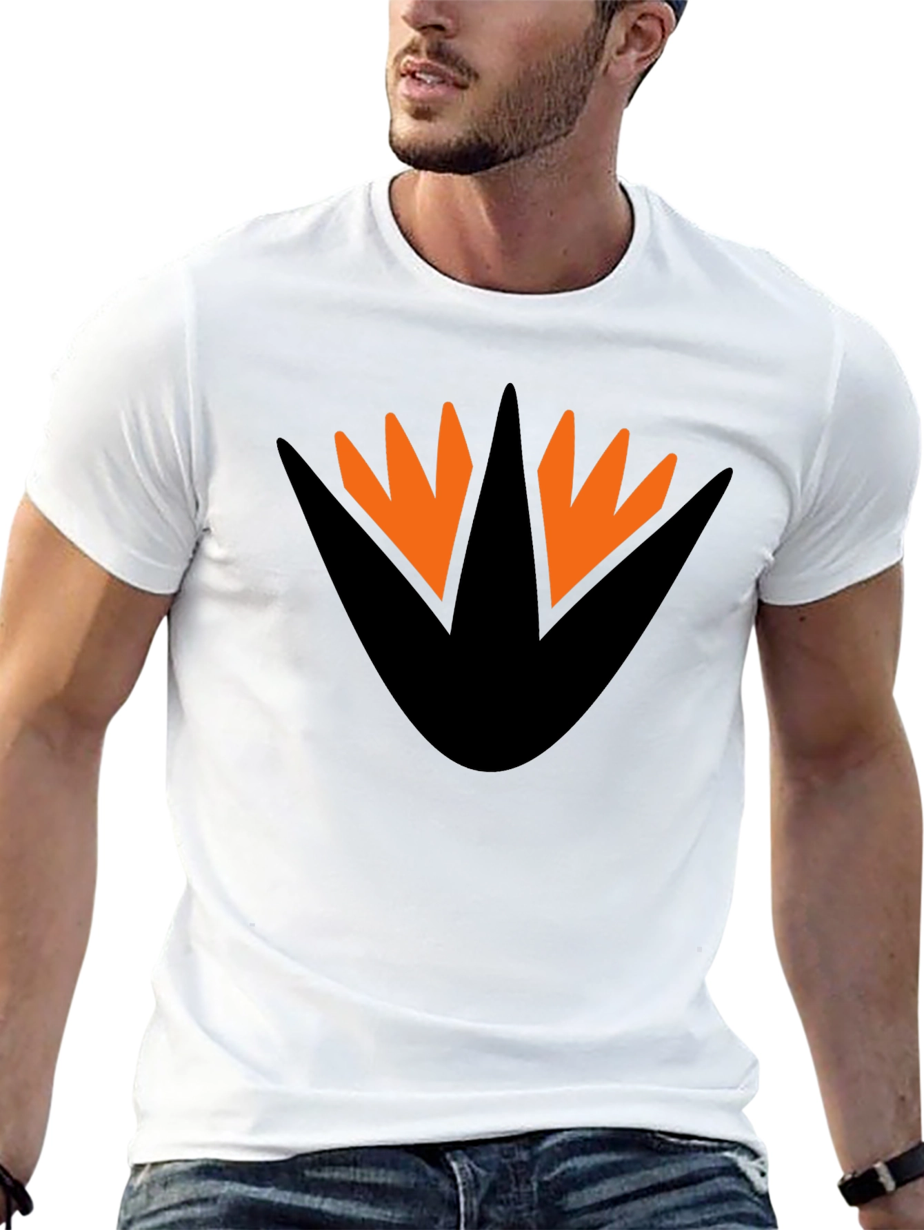 Orange & Black Claw Print T-Shirt