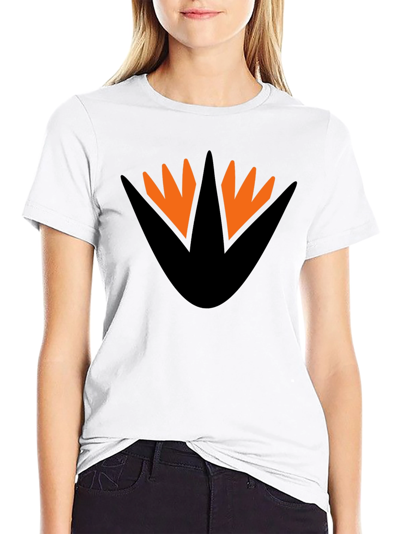 Orange & Black Claw Print T-Shirt