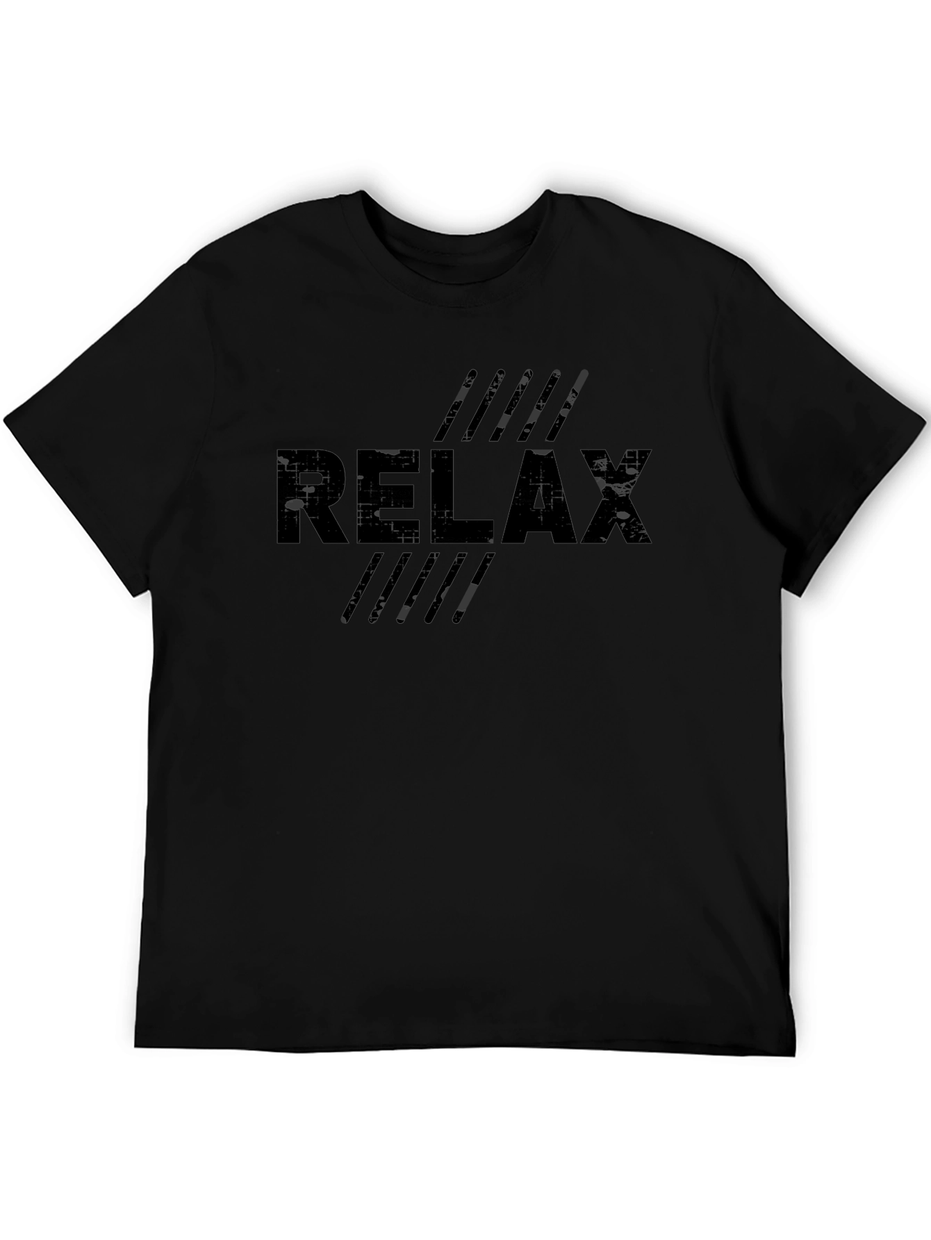 Relax Graphic Tee - Comfortable Black T-Shirt