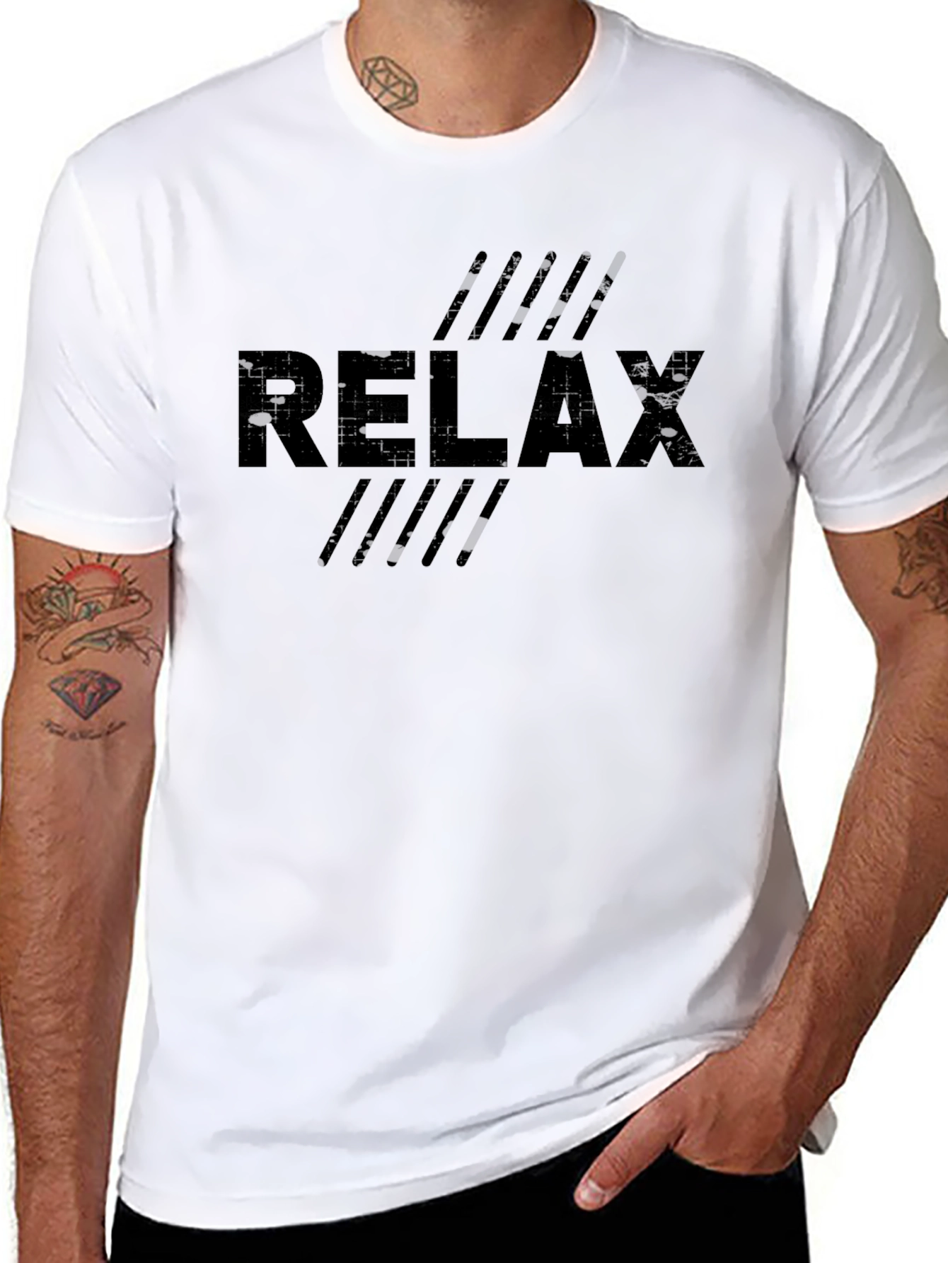 Relax Graphic Tee - Comfortable Black T-Shirt