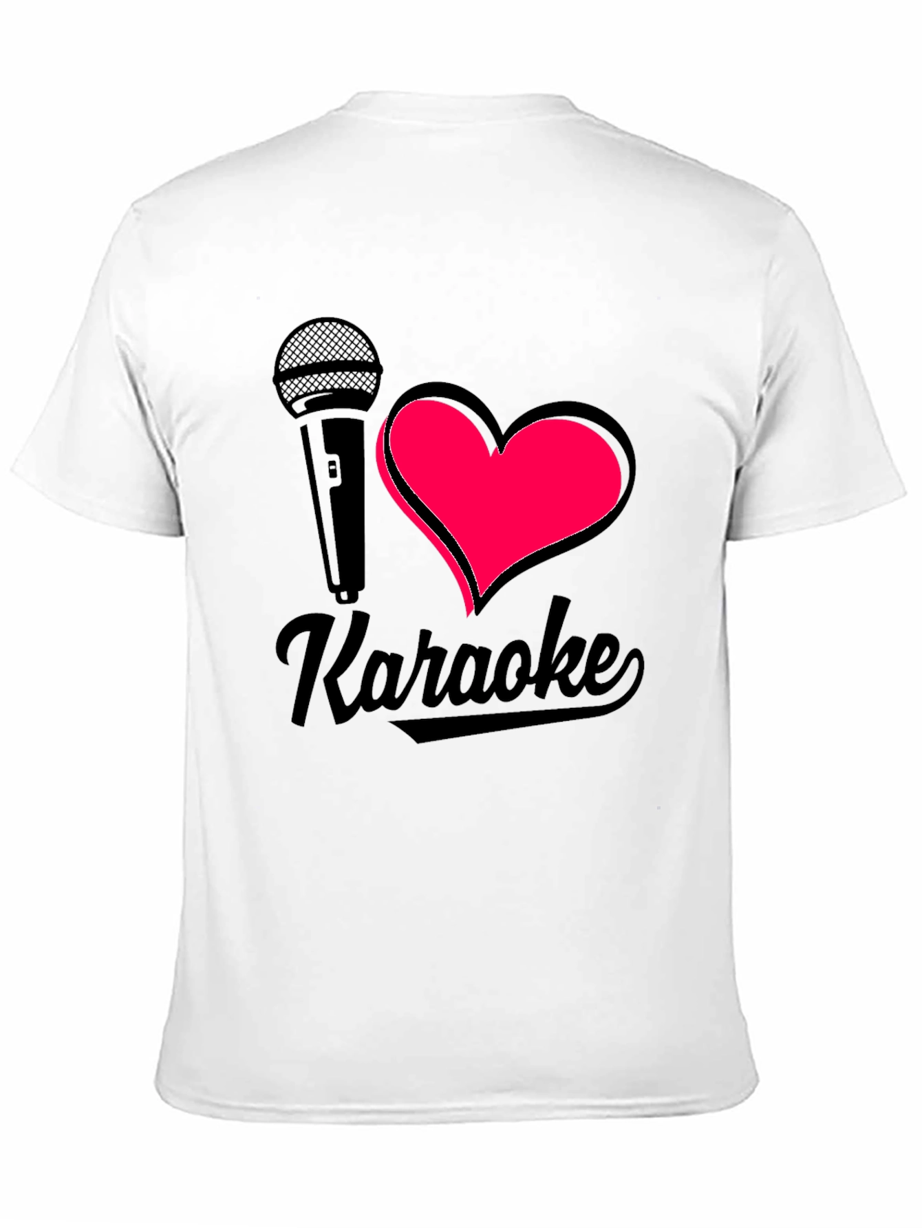 I Heart Karaoke Black Graphic Tee Shirt