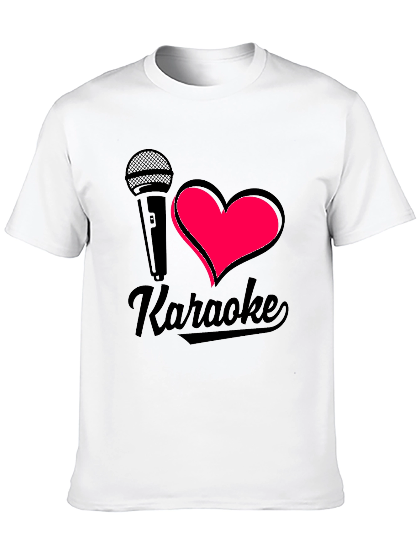 I Heart Karaoke Black Graphic Tee Shirt