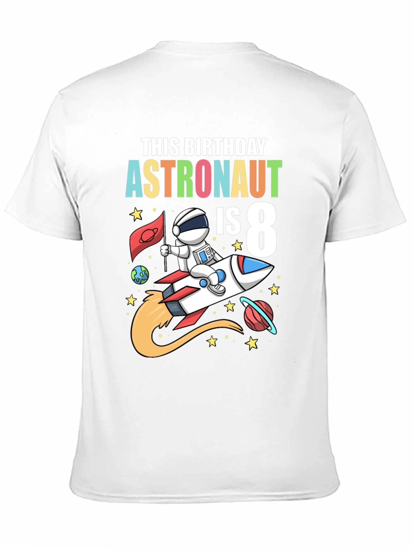 Astronaut Birthday T-Shirt - IS 8 Design
