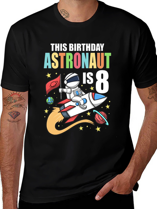 Astronaut Birthday T-Shirt - IS 8 Design