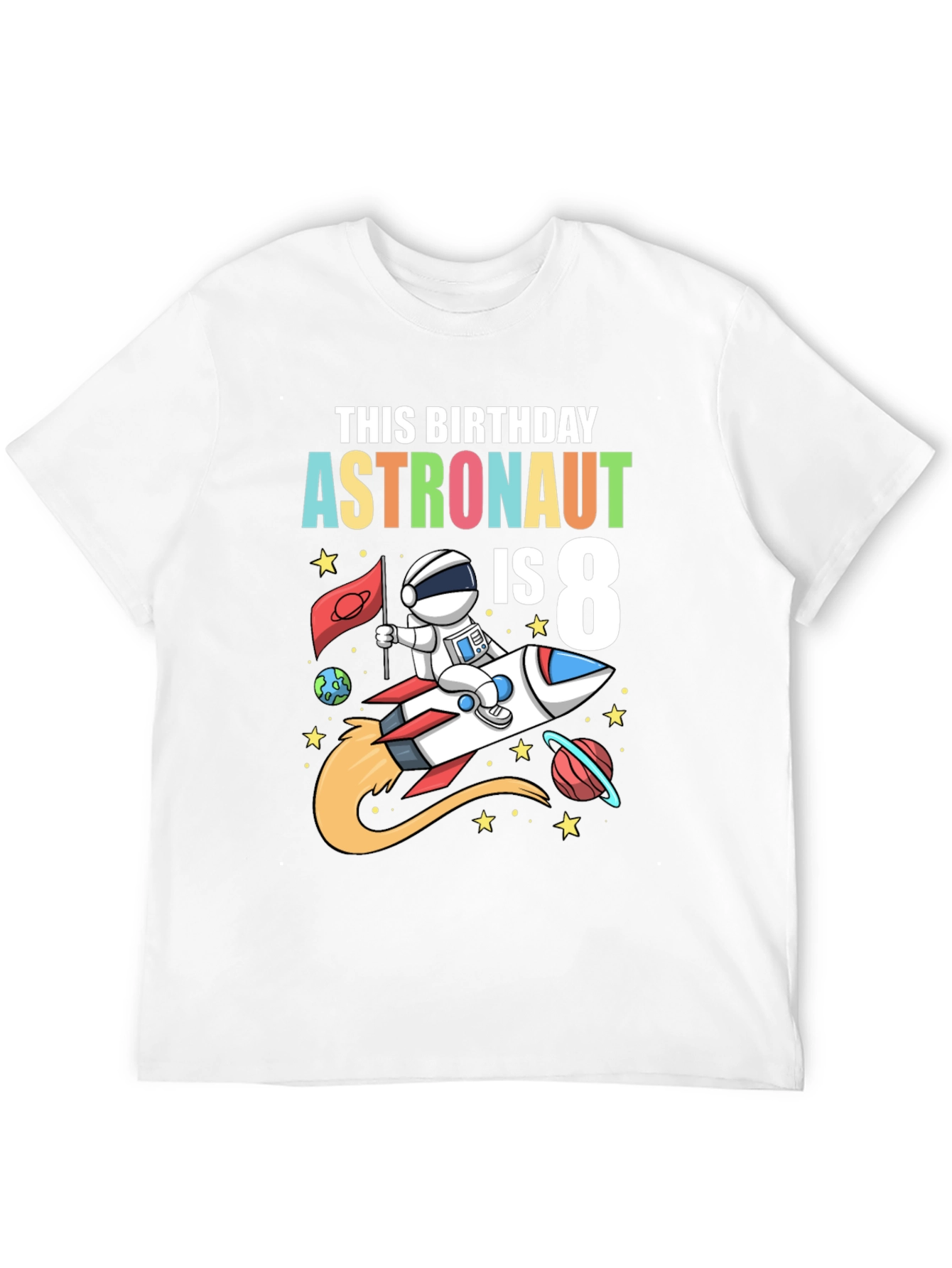 Astronaut Birthday T-Shirt - IS 8 Design