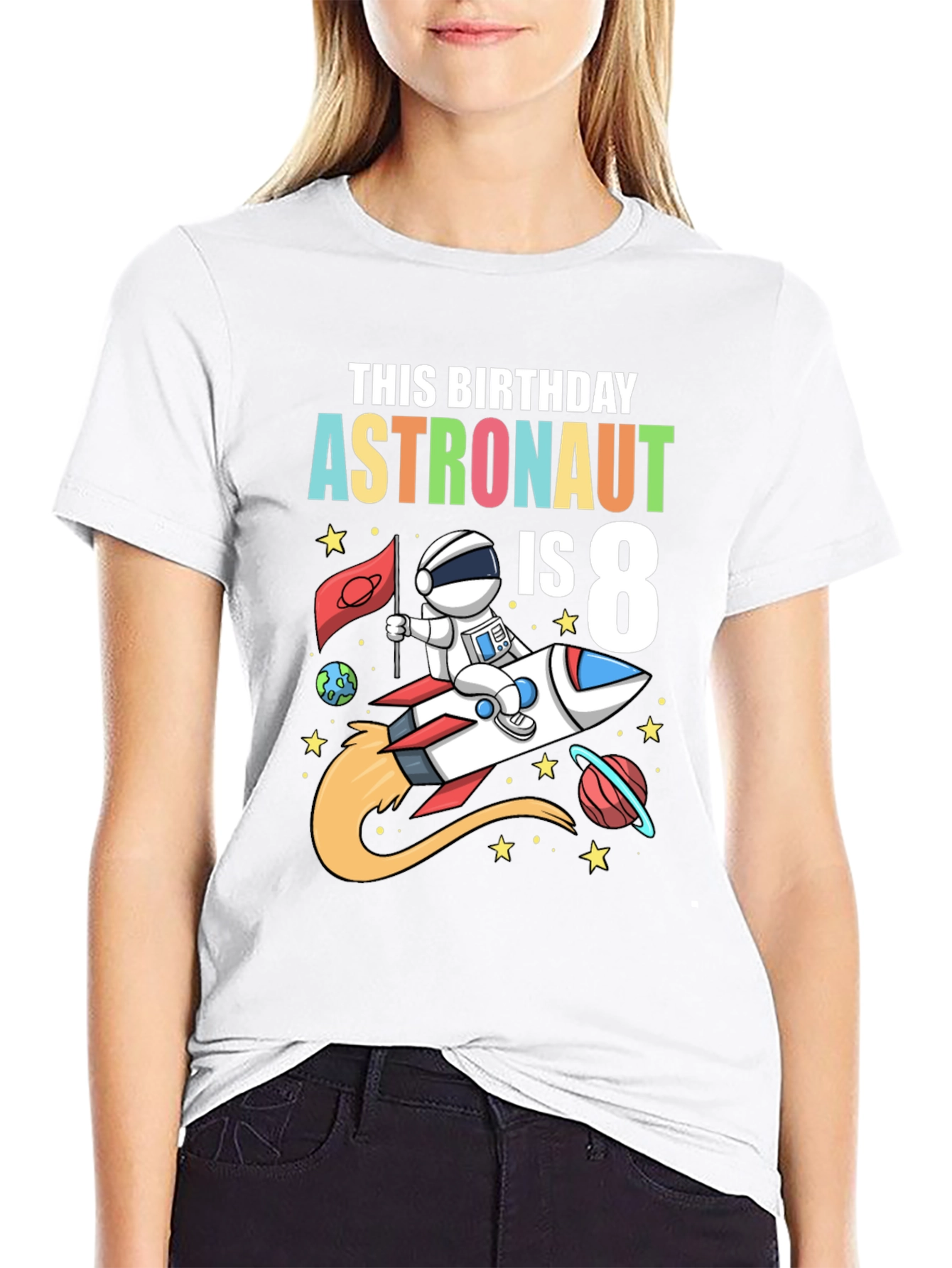 Astronaut Birthday T-Shirt - IS 8 Design