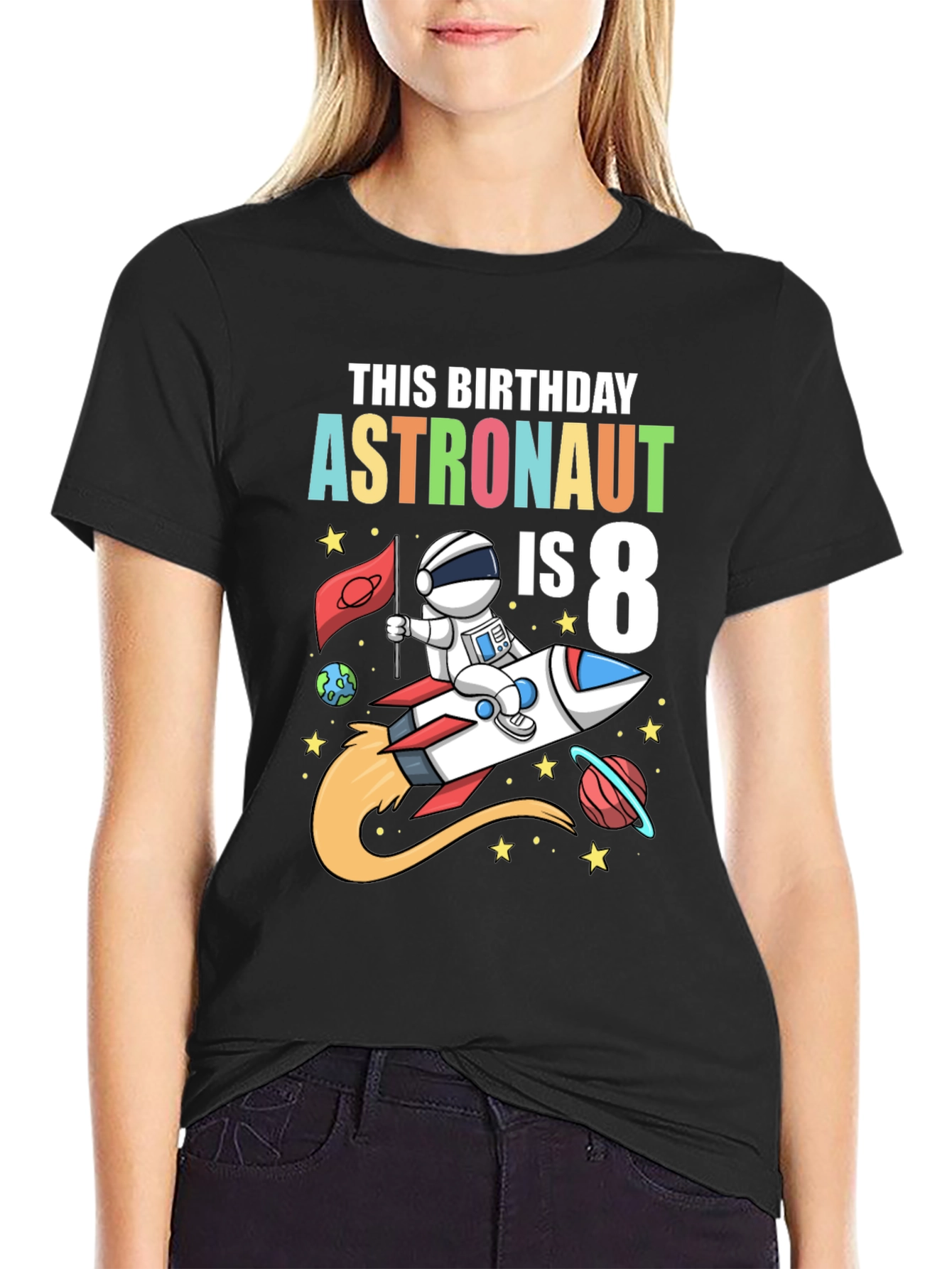 Astronaut Birthday T-Shirt - IS 8 Design