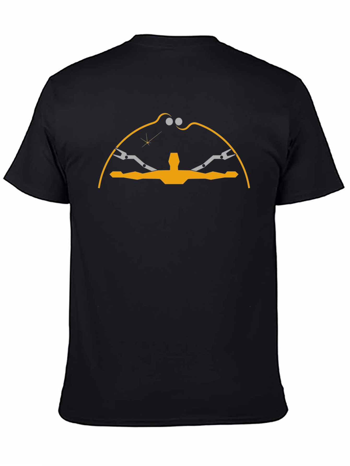 Abstract Robotic Figure Graphic Tee - Black