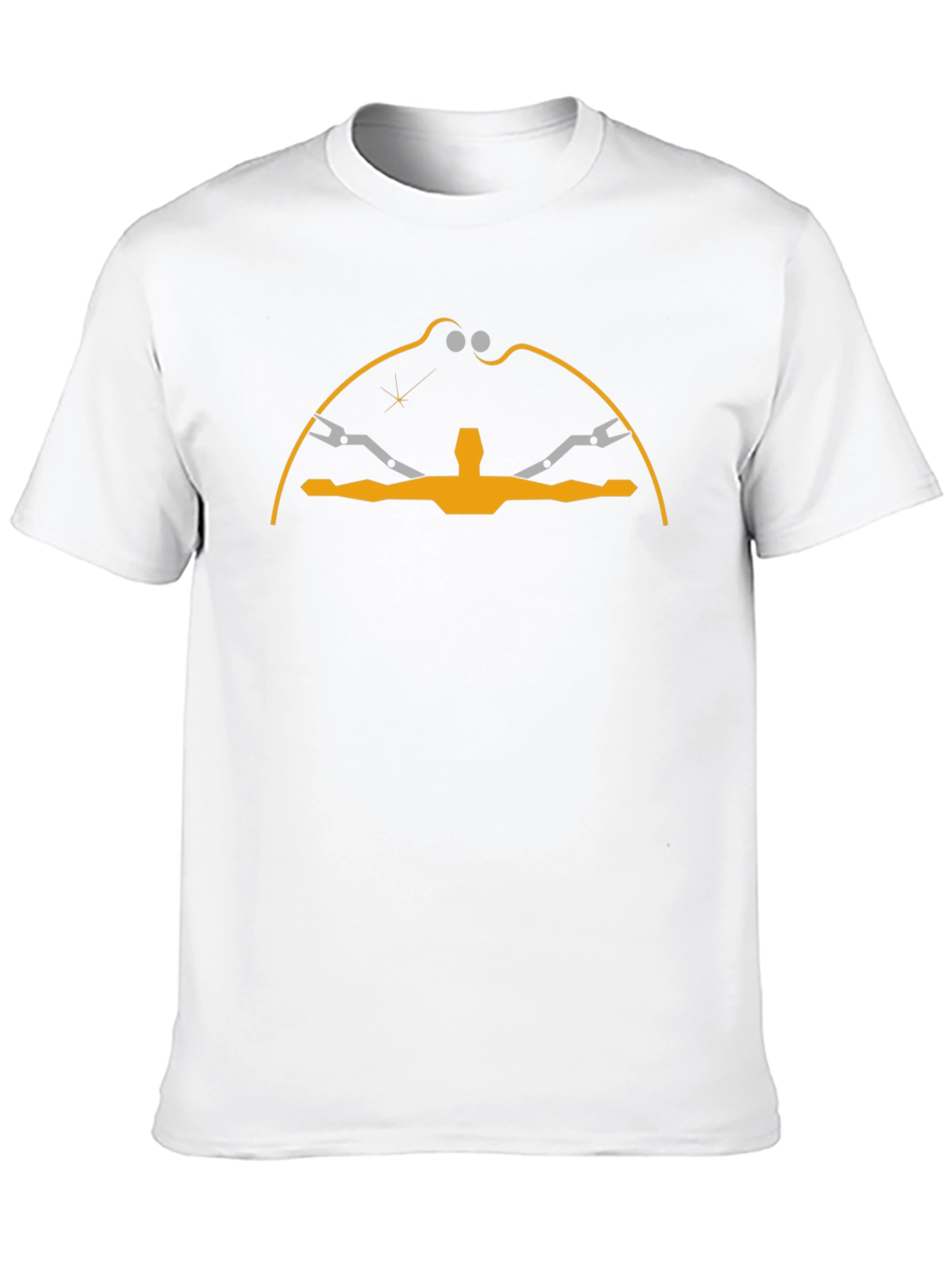 Abstract Robotic Figure Graphic Tee - Black
