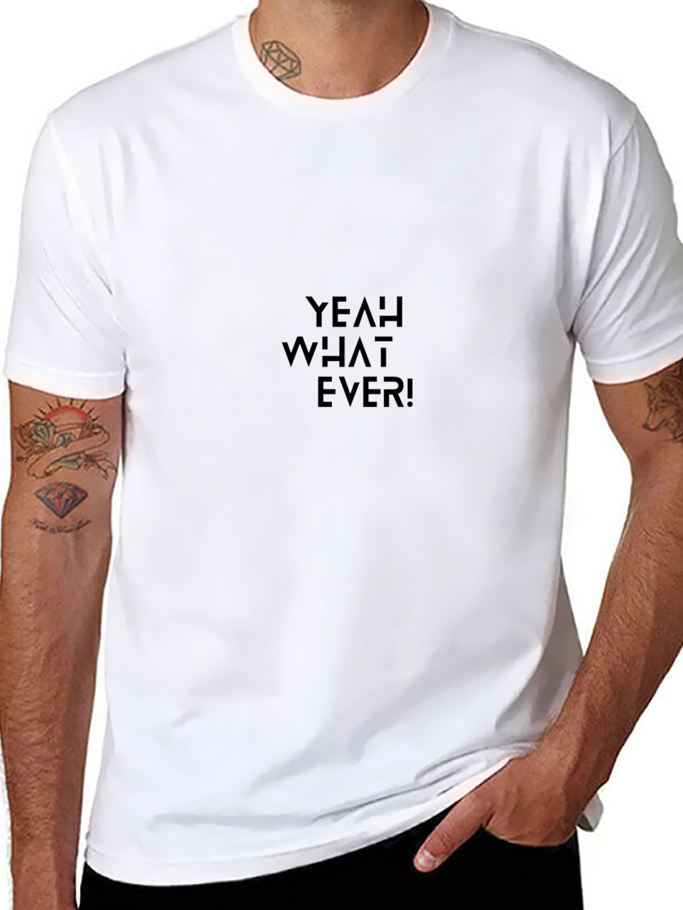 Yeah What Ever! Graphic T-Shirt - Black