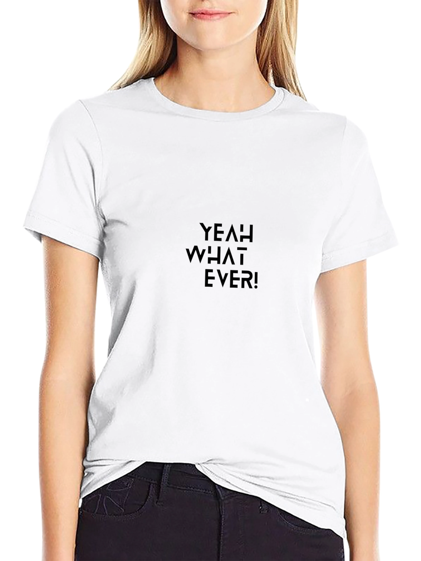 Yeah What Ever! Graphic T-Shirt - Black