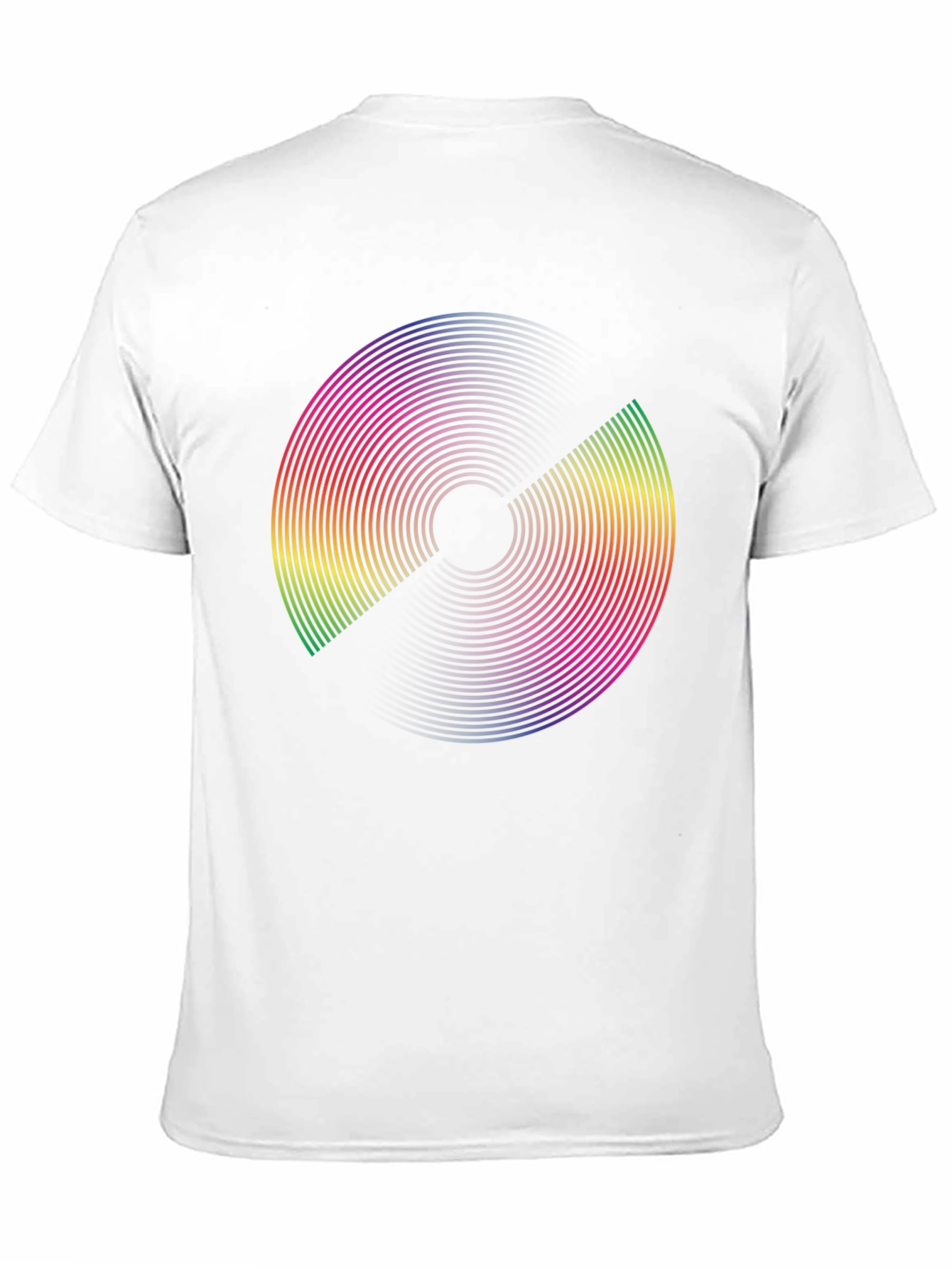 Rainbow Circle Graphic Black T-Shirt