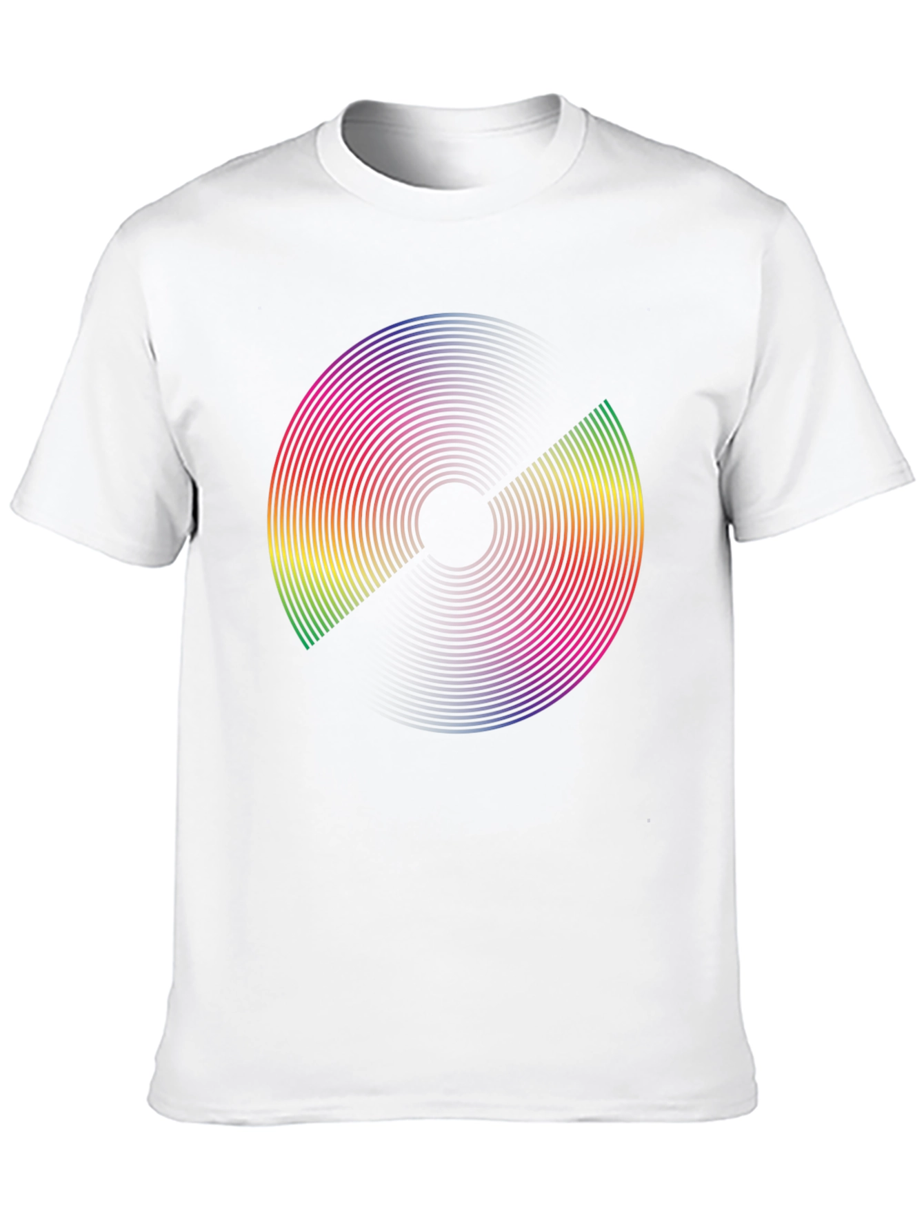 Rainbow Circle Graphic Black T-Shirt