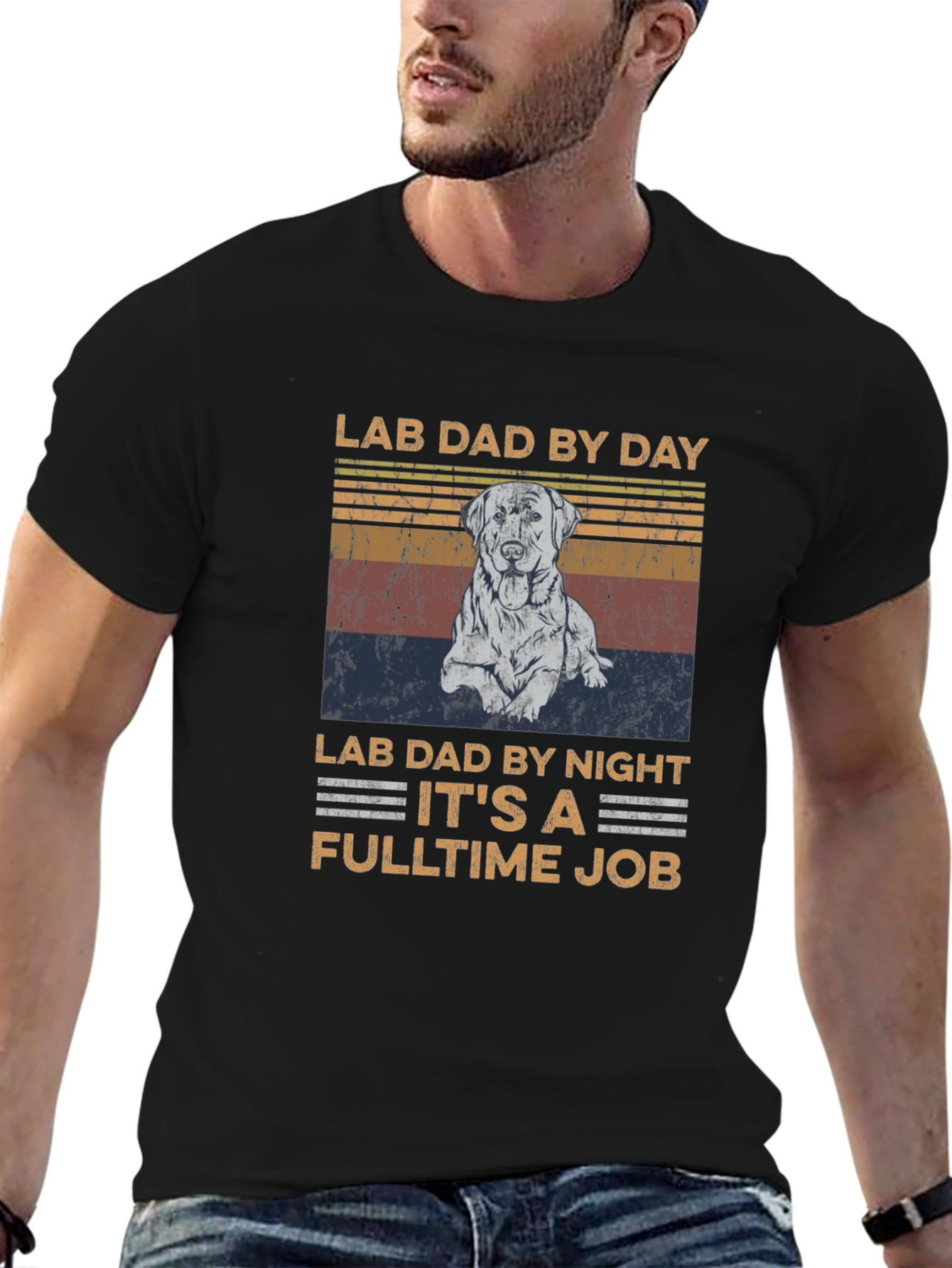 Lab Dad T-Shirt - Fulltime Job