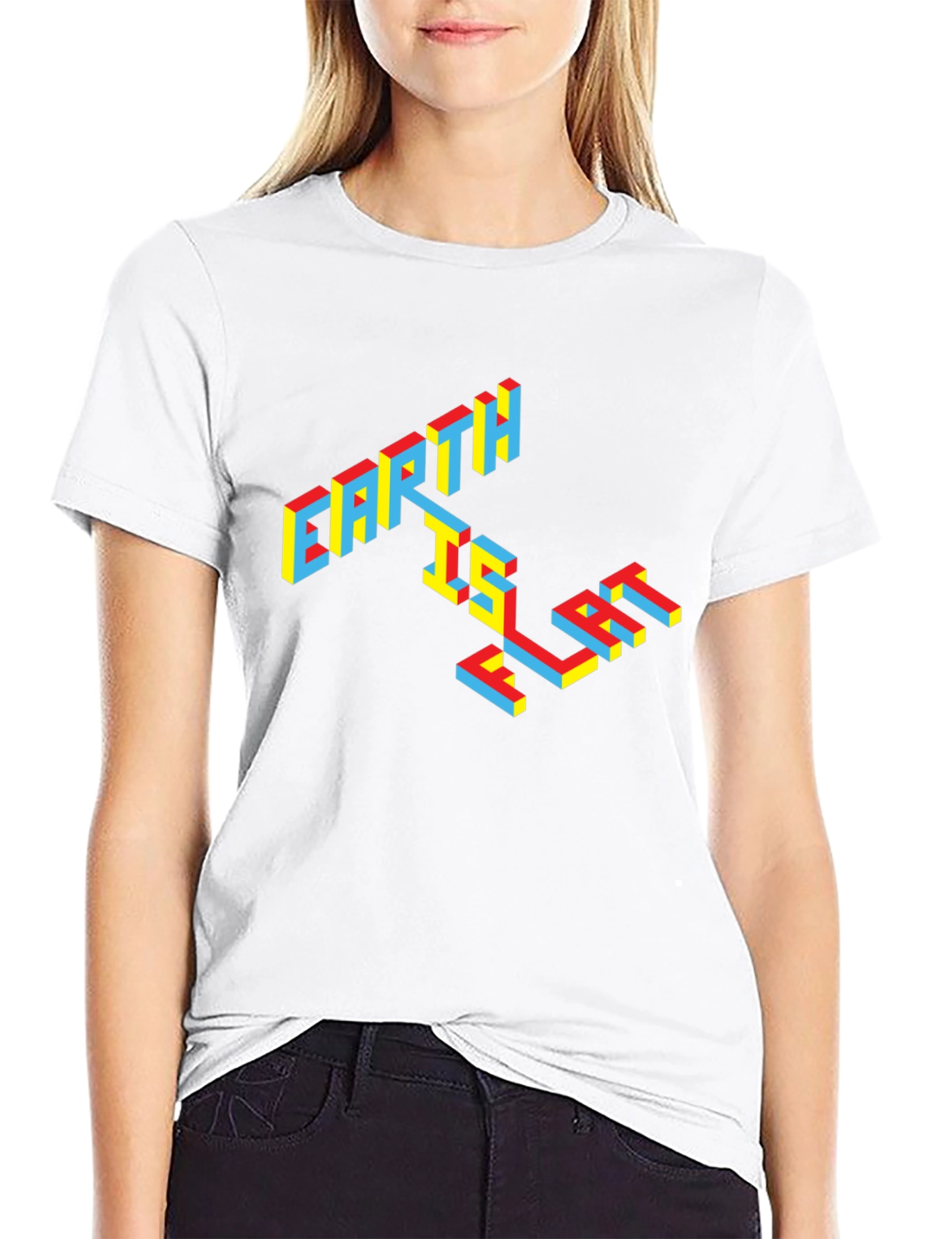 Earth Is Flat T-Shirt - Black Graphic Tee