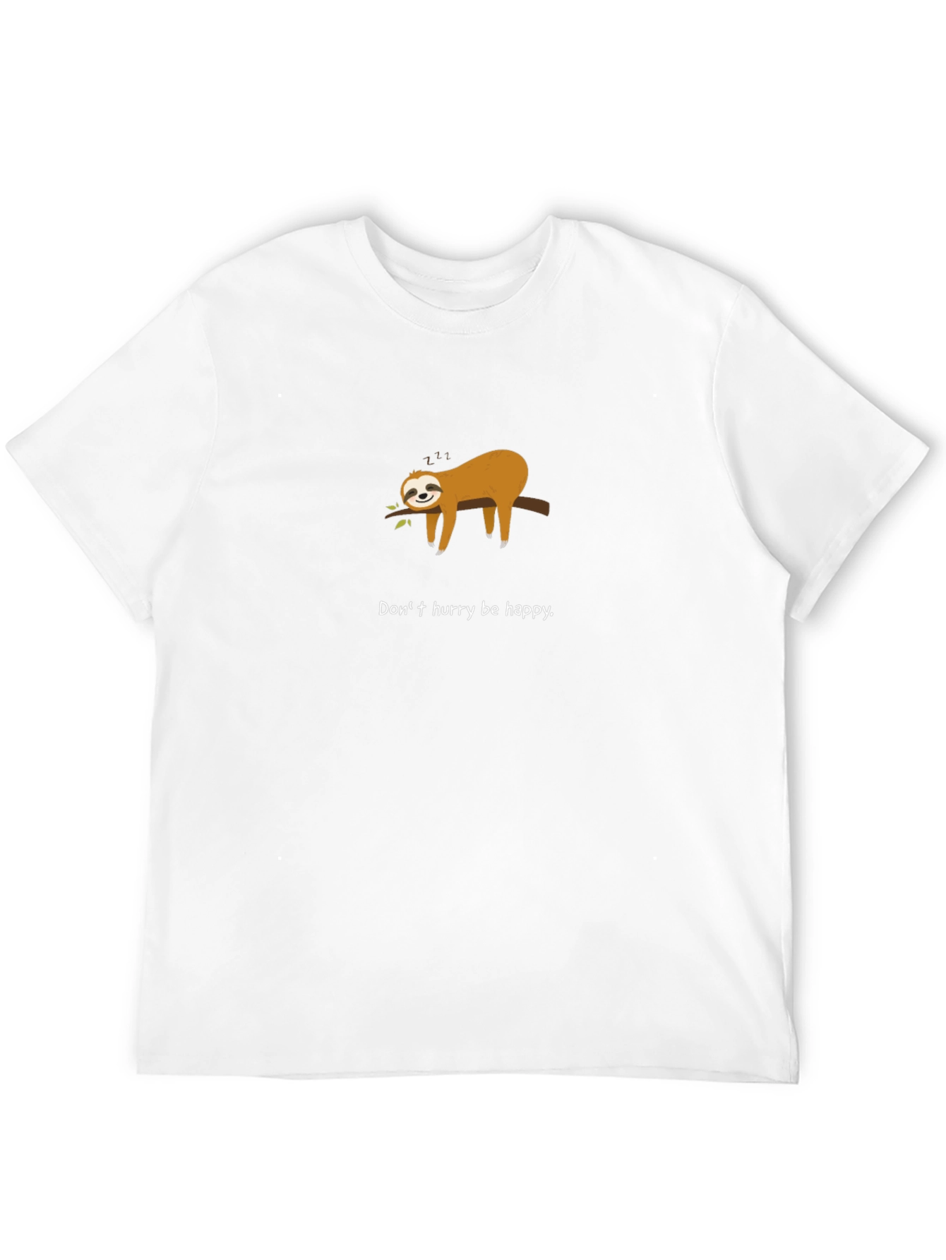 Sloth Be Happy T-Shirt - Relaxed Graphic Tee