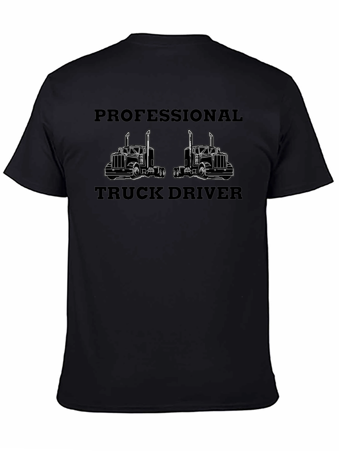 Professional Truck Driver Black T-Shirt