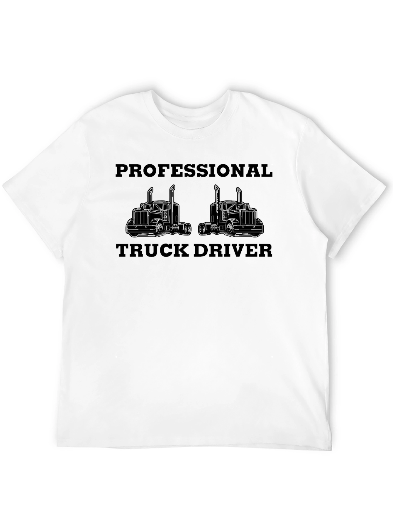 Professional Truck Driver Black T-Shirt