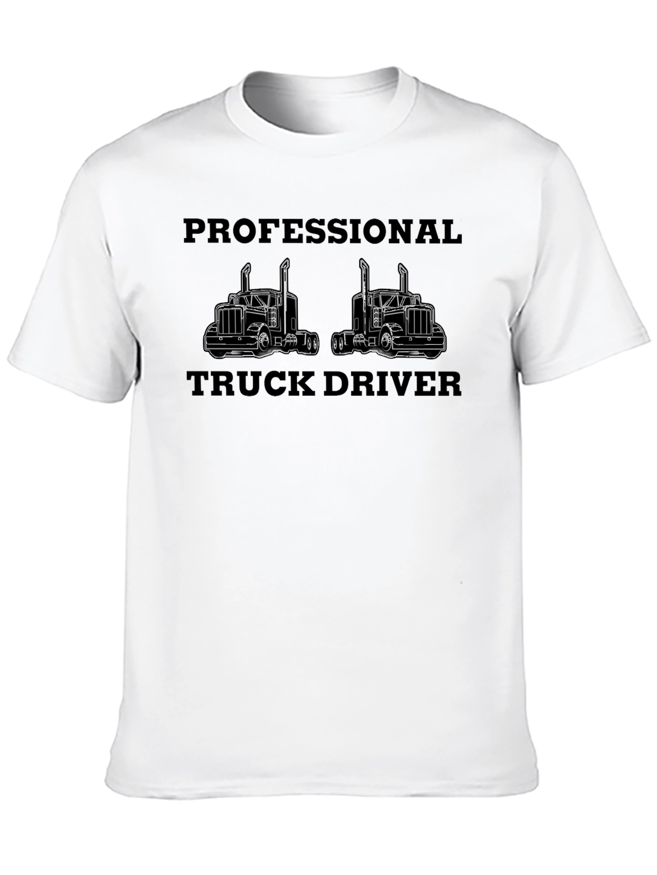 Professional Truck Driver Black T-Shirt