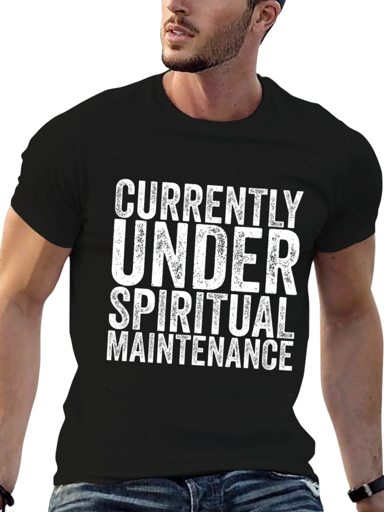 Spiritual Maintenance T-Shirt - Black Cotton Tee