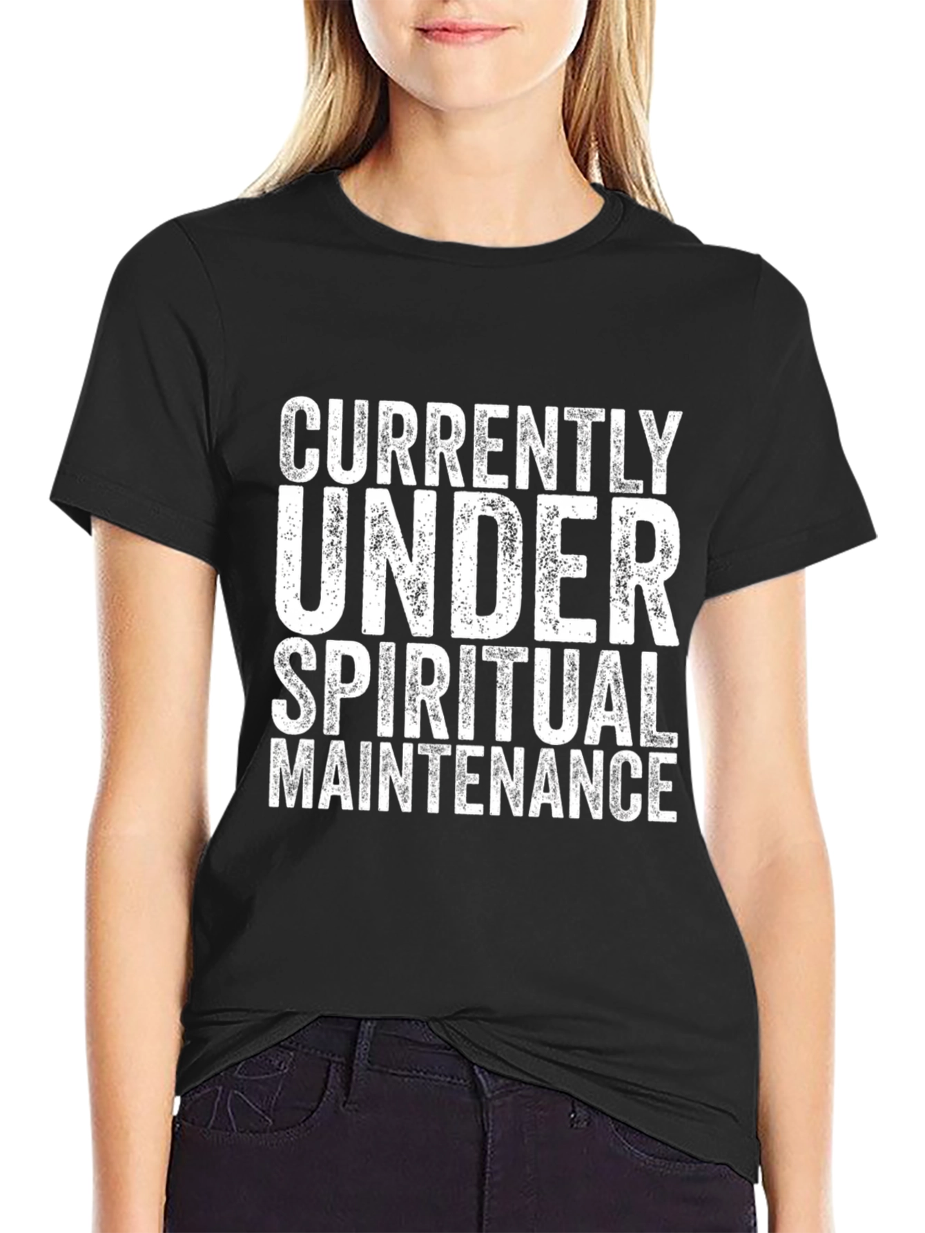 Spiritual Maintenance T-Shirt - Black Cotton Tee