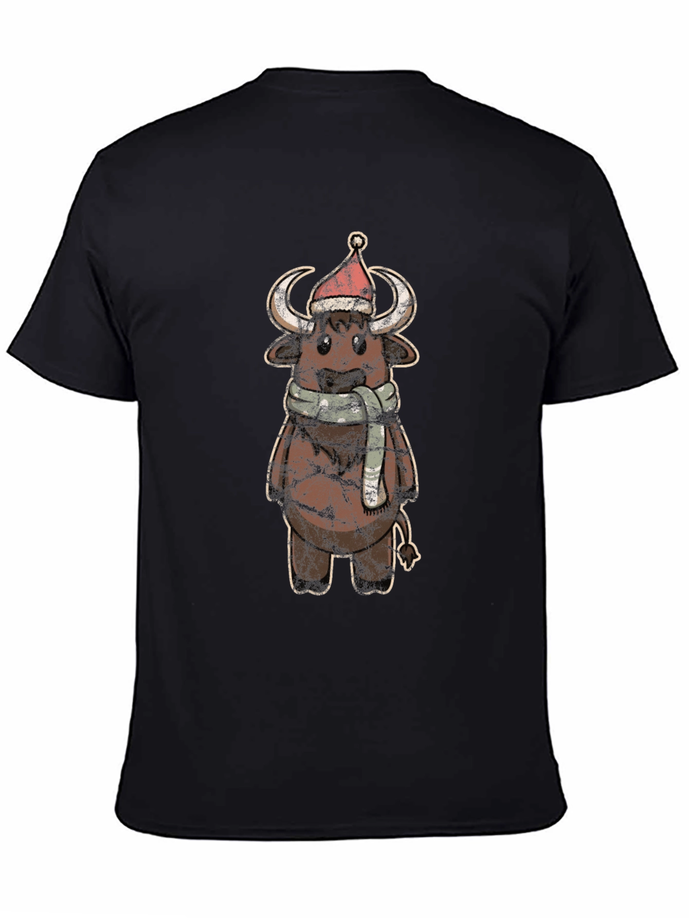 Festive Bull T-Shirt - Holiday Style!