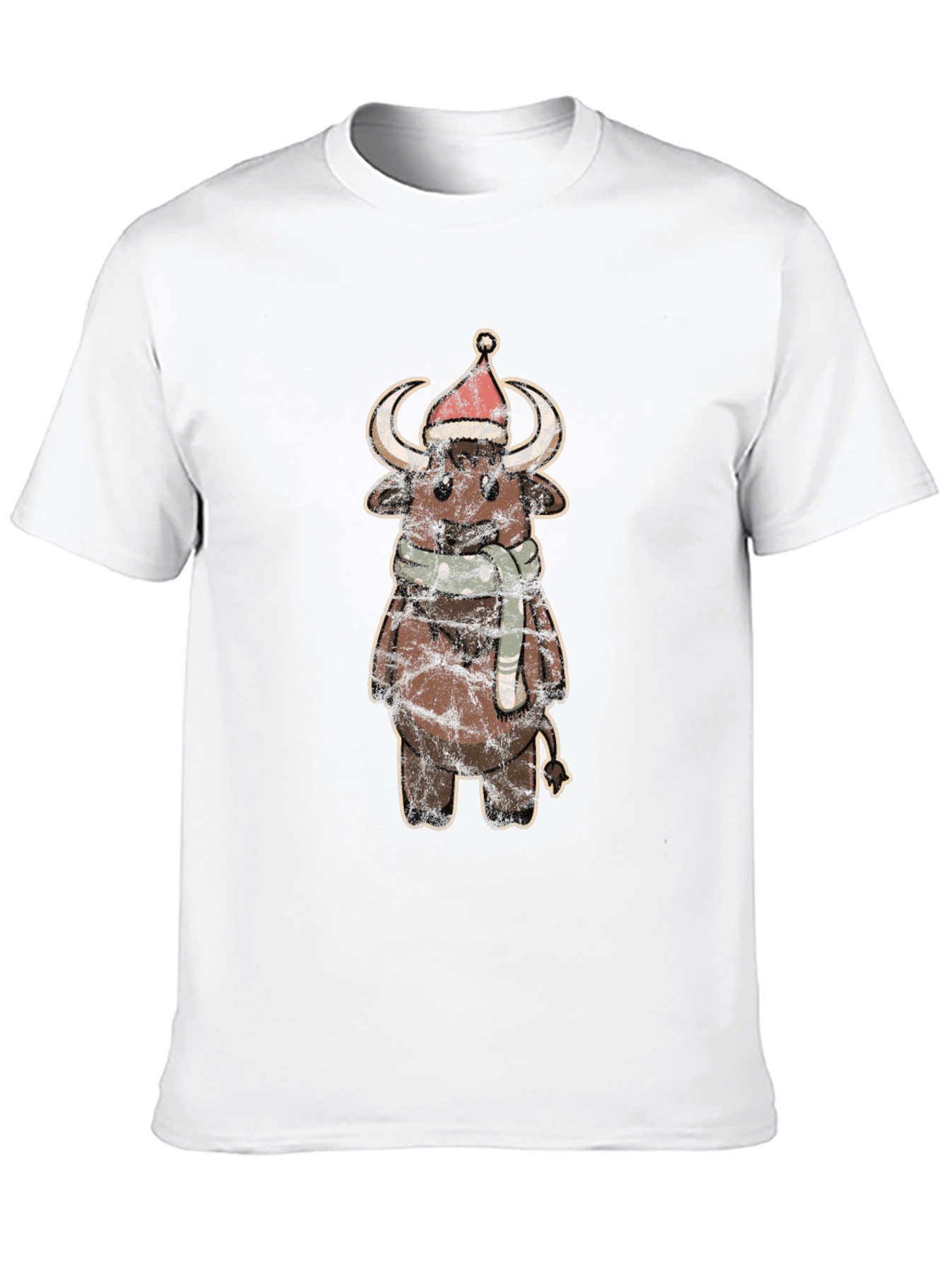 Festive Bull T-Shirt - Holiday Style!