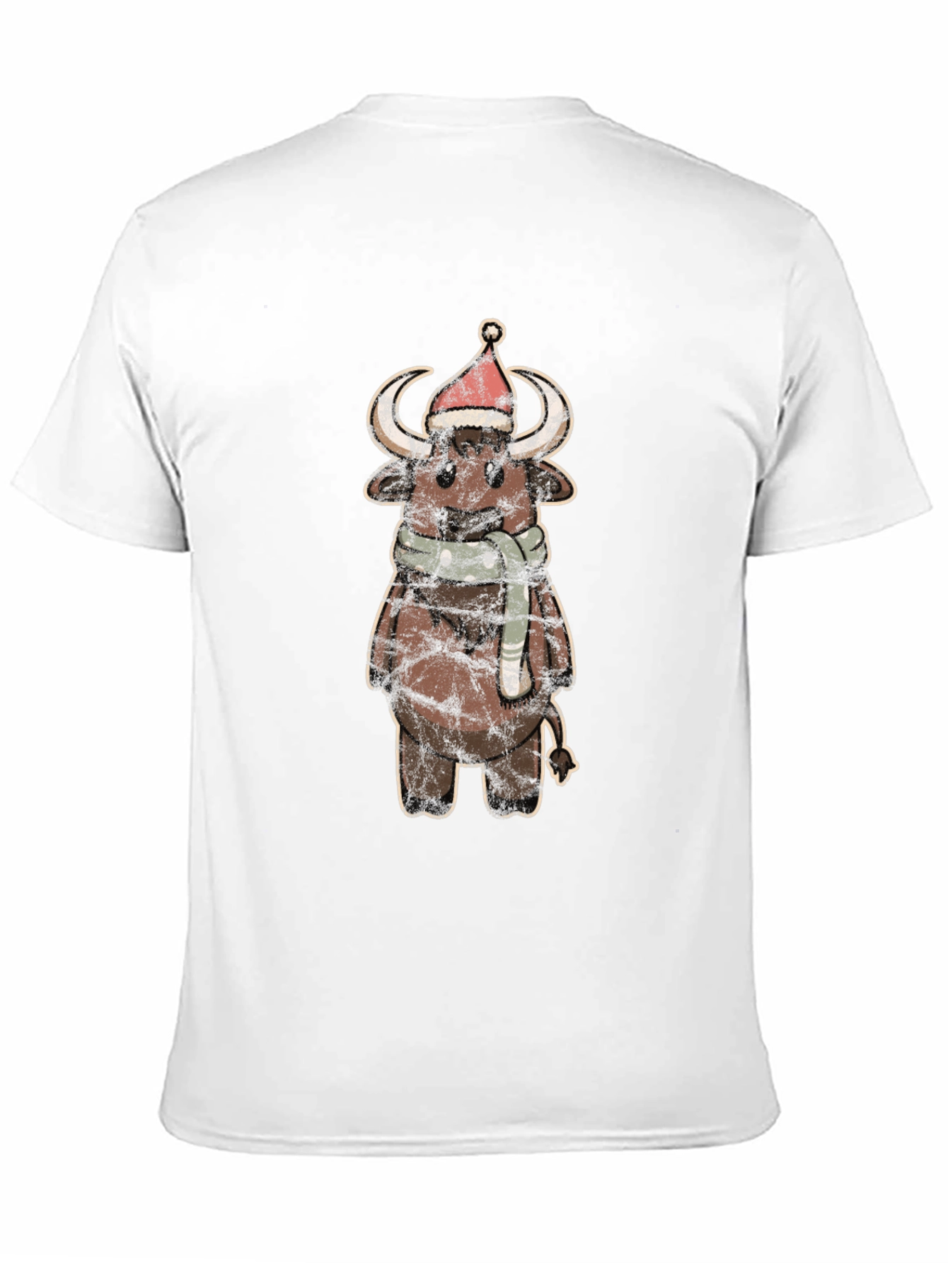 Festive Bull T-Shirt - Holiday Style!