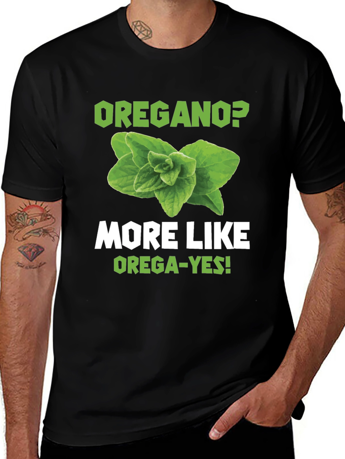 Oregano Pun Graphic T-Shirt - OREGA-YES!