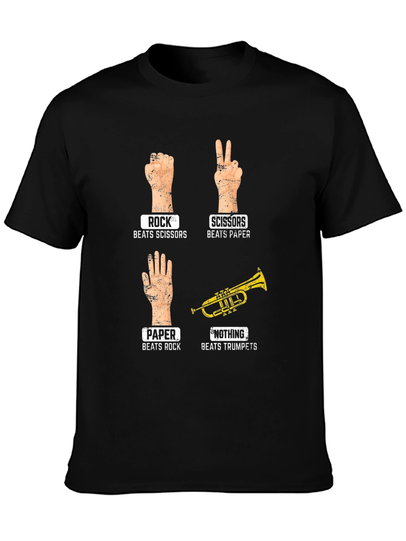 Rock Paper Scissors Trumpet Graphic Tee