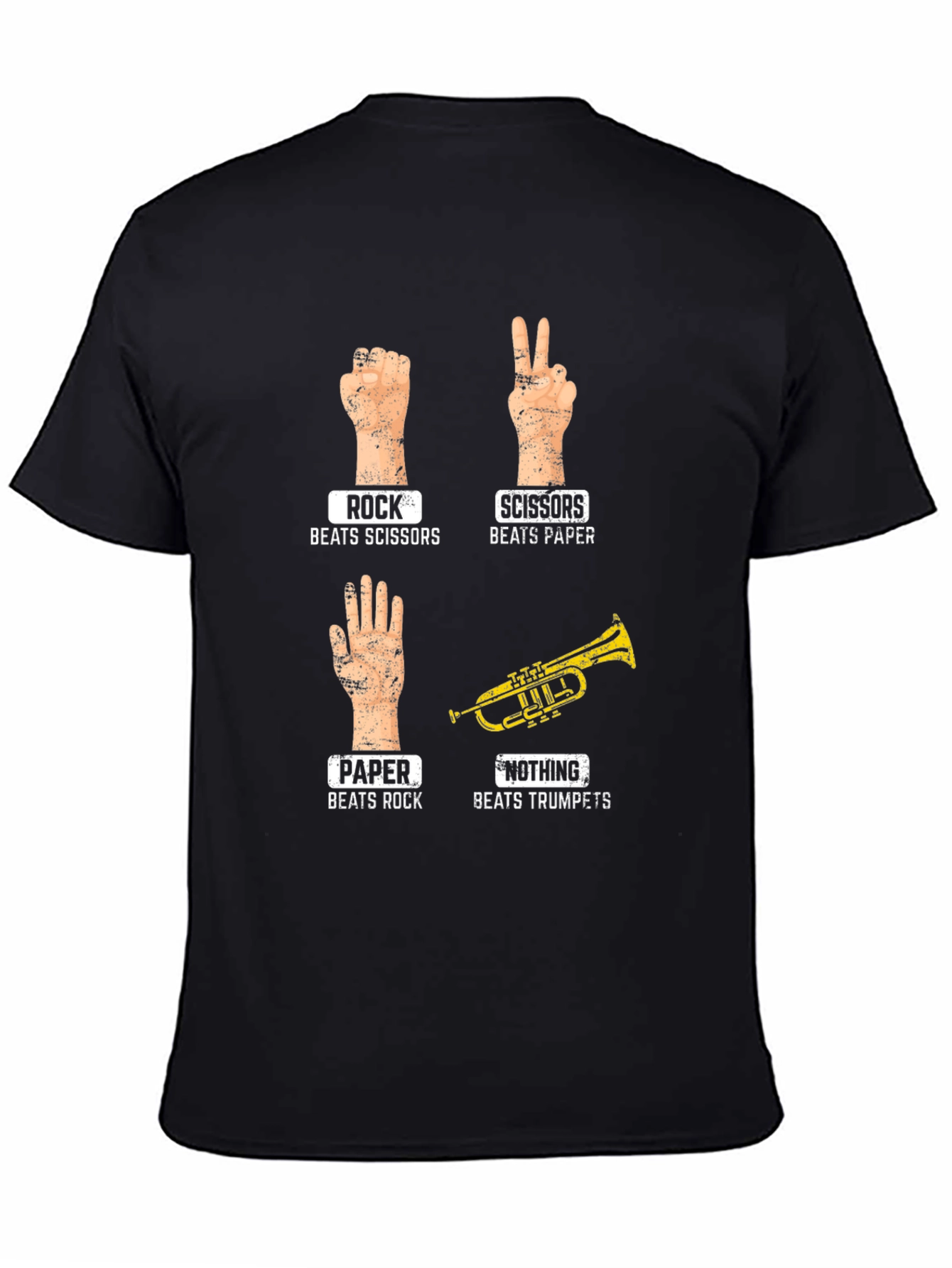 Rock Paper Scissors Trumpet Graphic Tee