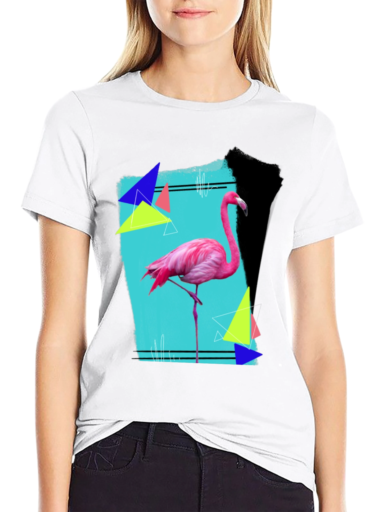 Flamingo Graphic Tee - Retro Style